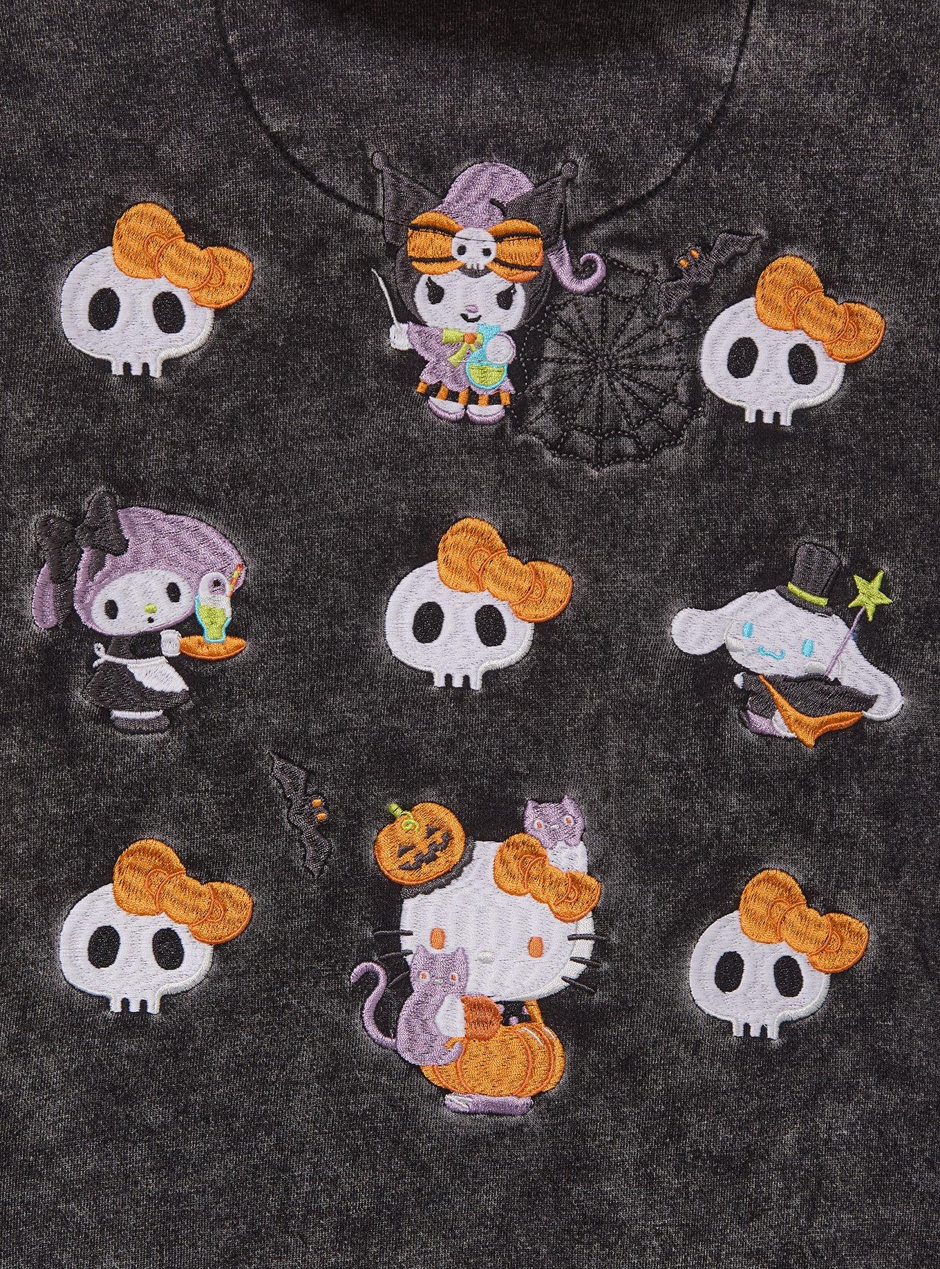 Sanrio Hello Kitty and Friends Halloween Glow-in-the-Dark Women's Plus Size Zippered Hoodie &mdash; BoxLunch Exclusive, MULTI, alternate - view 4