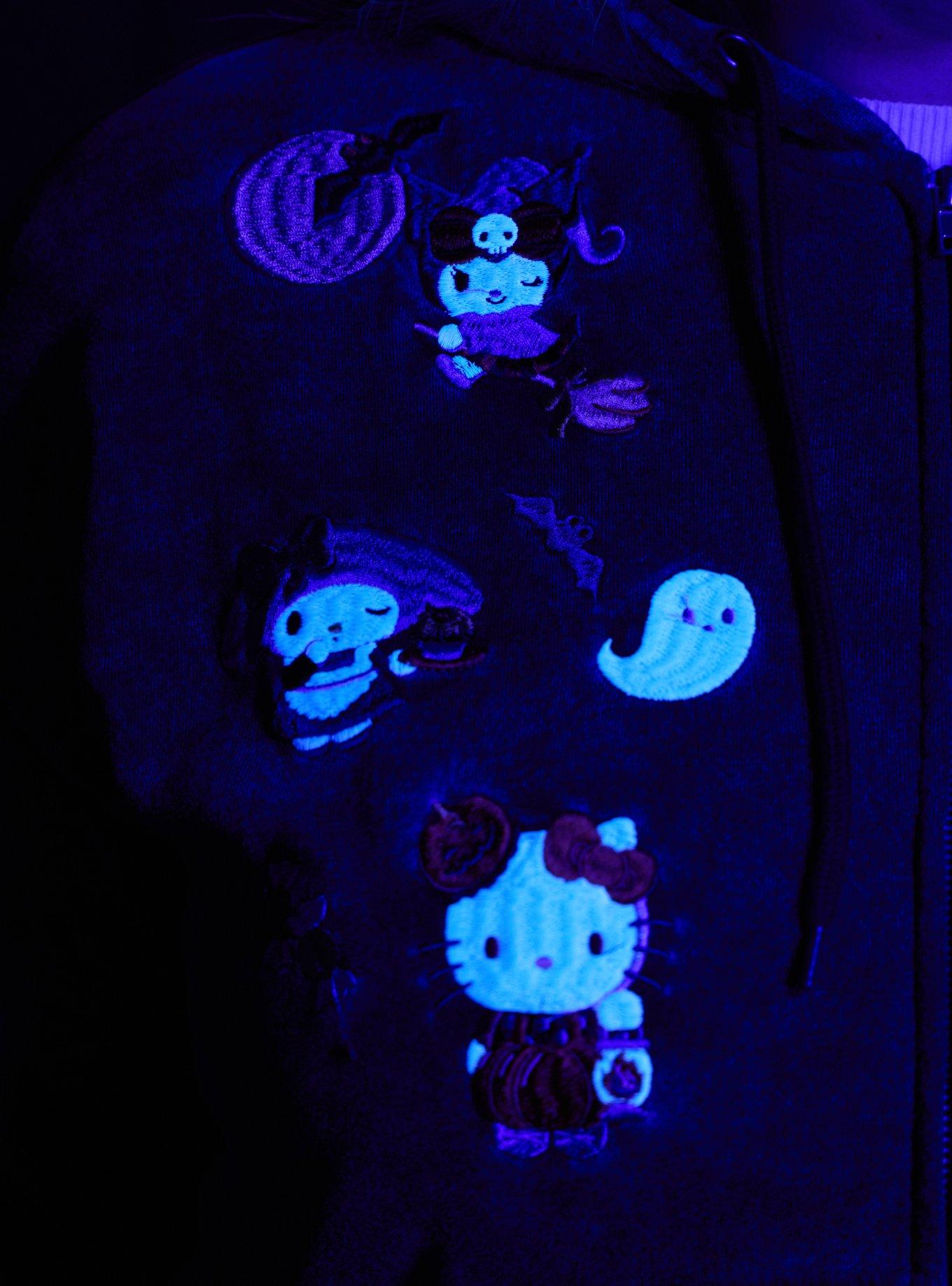 Sanrio Hello Kitty and Friends Halloween Glow-in-the-Dark Women's Plus Size Zippered Hoodie &mdash; BoxLunch Exclusive, MULTI, alternate - view 6