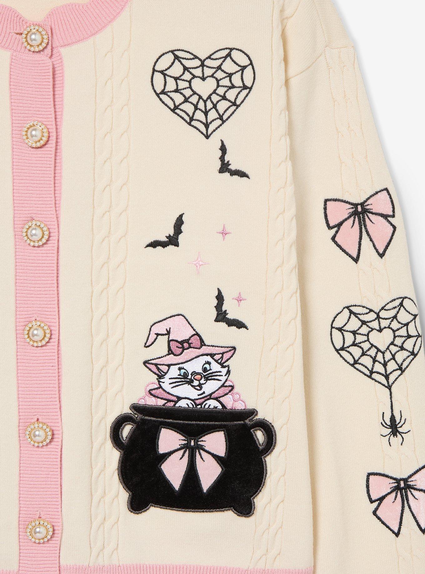 Disney The Aristocats Marie Halloween Icons Women's Cardigan - BoxLunch Exclusive, PINK, alternate - view 3