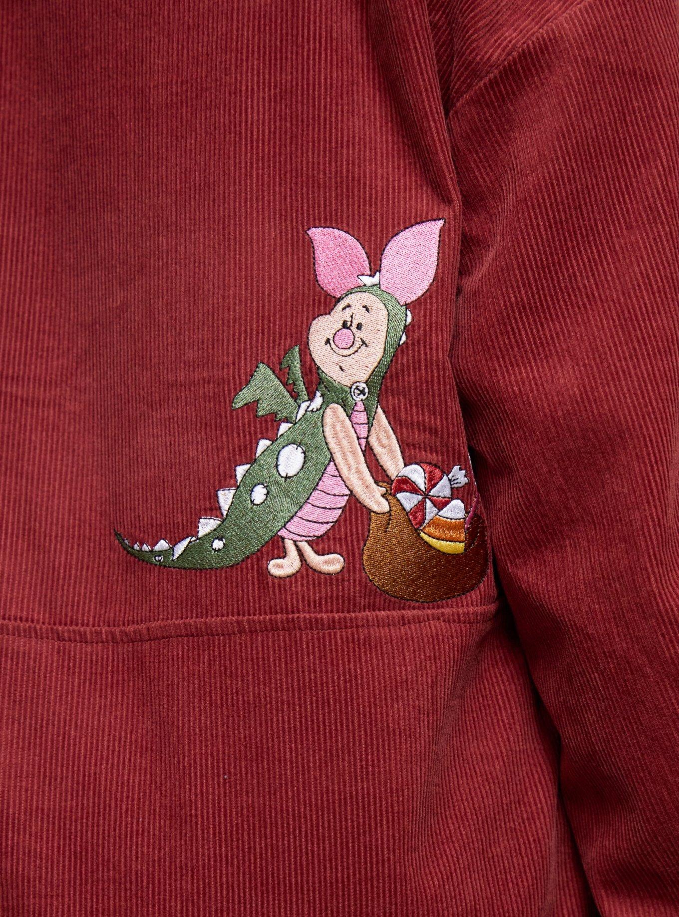 Disney Winnie the Pooh Halloween Women's Plus Size Corduroy Jacket - BoxLunch Exclusive, BURGUNDY, alternate - view 4
