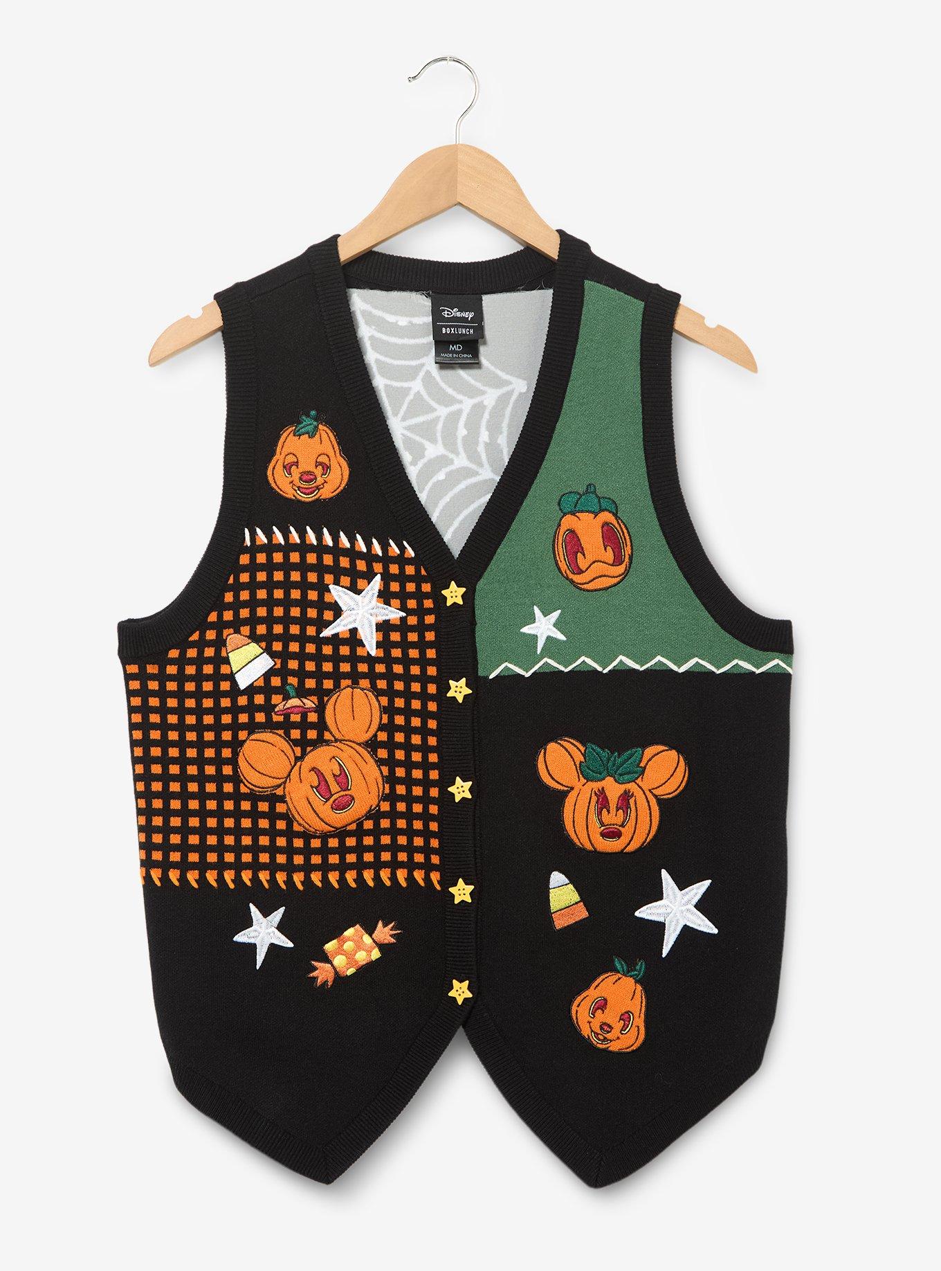 Disney Mickey & Friends Halloween Glow-in-the-Dark Women's Vest - BoxLunch Exclusive, ORANGE, alternate - view 5