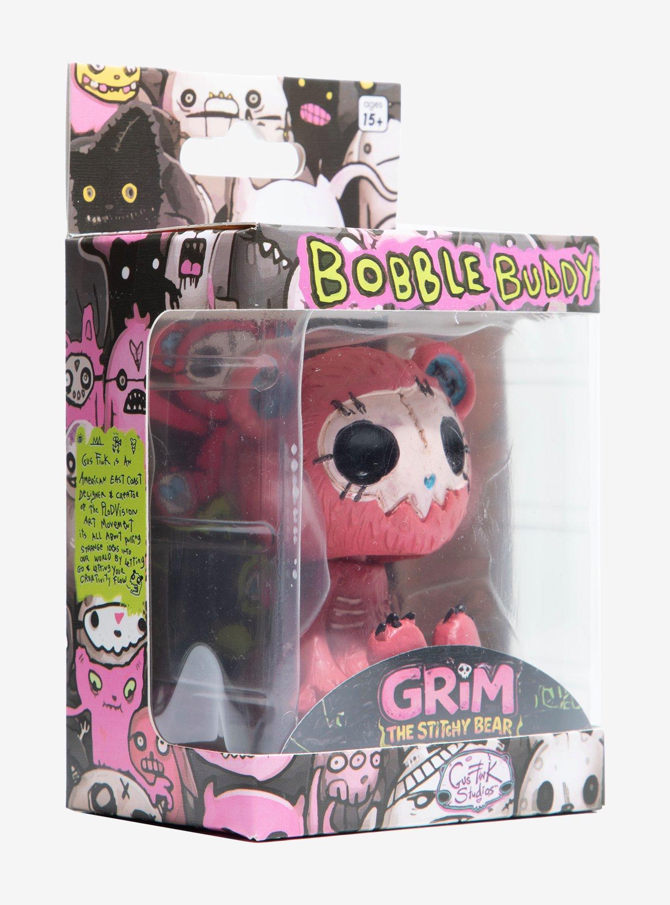 Gus Fink Grim The Stitchy Bear Bobble Buddy, , alternate