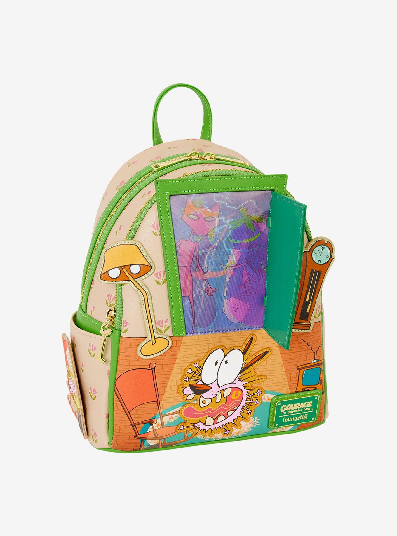 Loungefly Courage the Cowardly Dog Lenticular Door Mini Backpack, , alternate - view 3