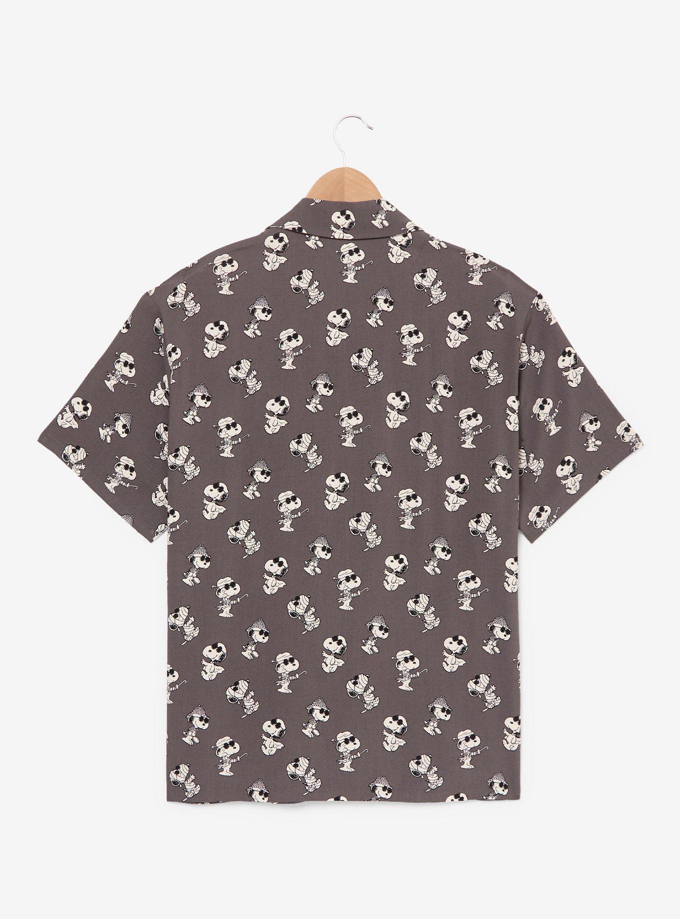 Peanuts Snoopy Joe Cool Halloween Costumes Allover Print Woven Button-Up - BoxLunch Exclusive, , hi-res