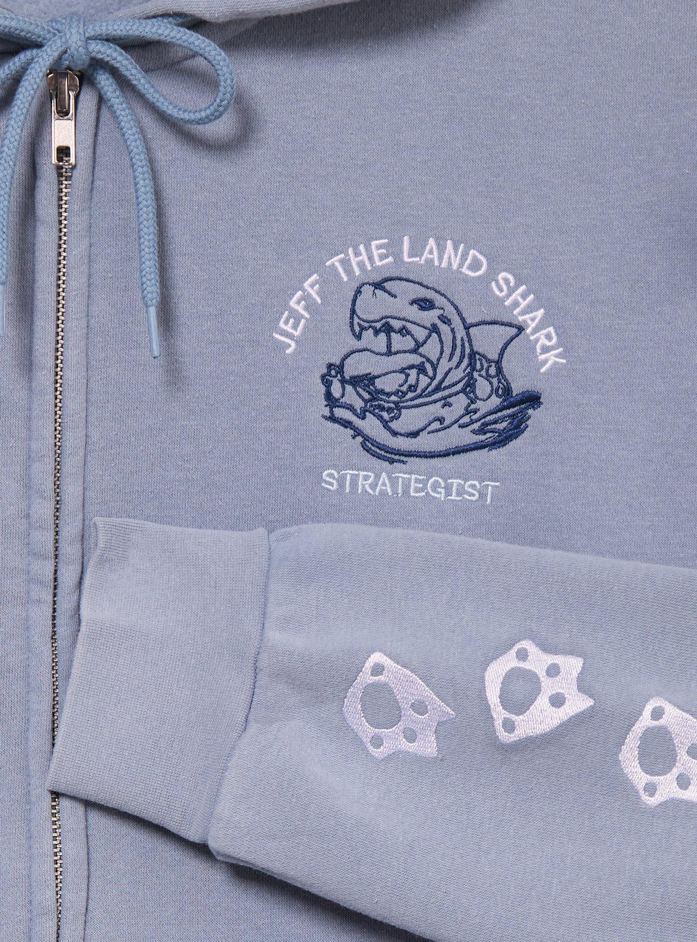 Marvel Rivals Jeff the Land Shark Zip Hoodie &mdash; BoxLunch Exclusive, BLUE, alternate - view 3