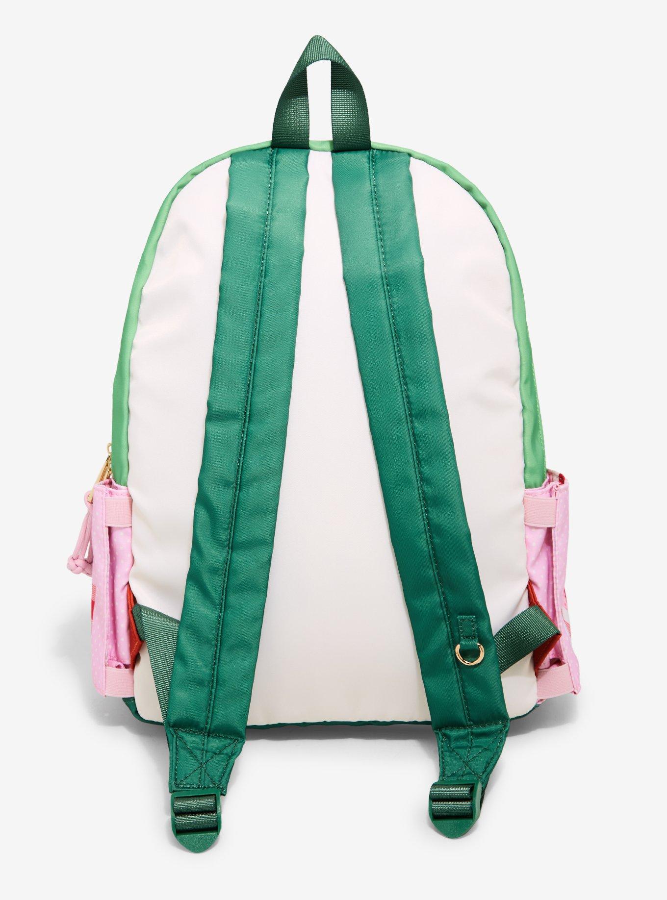 Strawberry Shortcake Patchwork Multi-Pocket Backpack with Crochet Strawberry Charm - BoxLunch Exclusive, , alternate - view 3