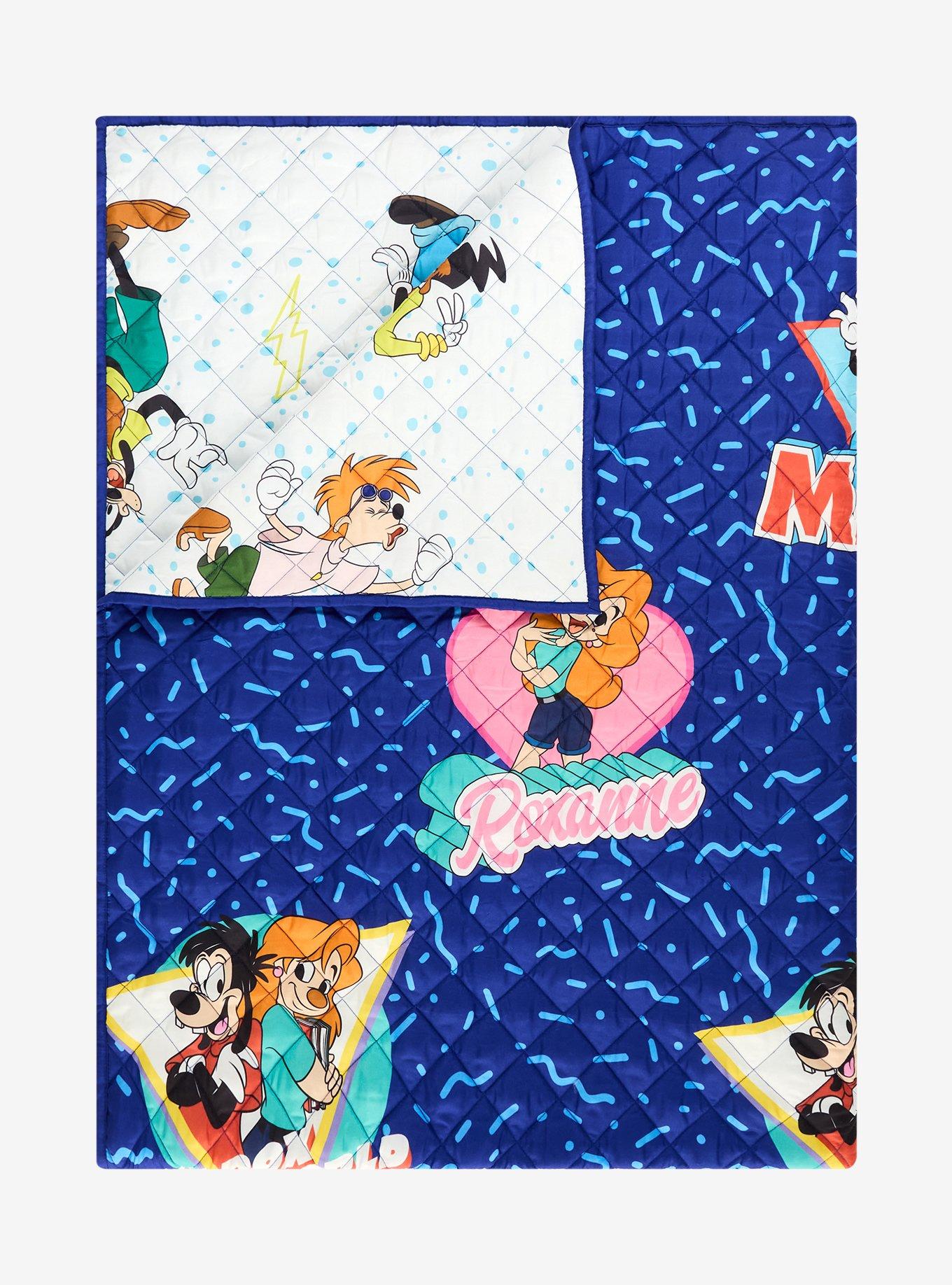 Disney A Goofy Movie Characters Retro Reversible Quilted Blanket - BoxLunch Exclusive, , hi-res