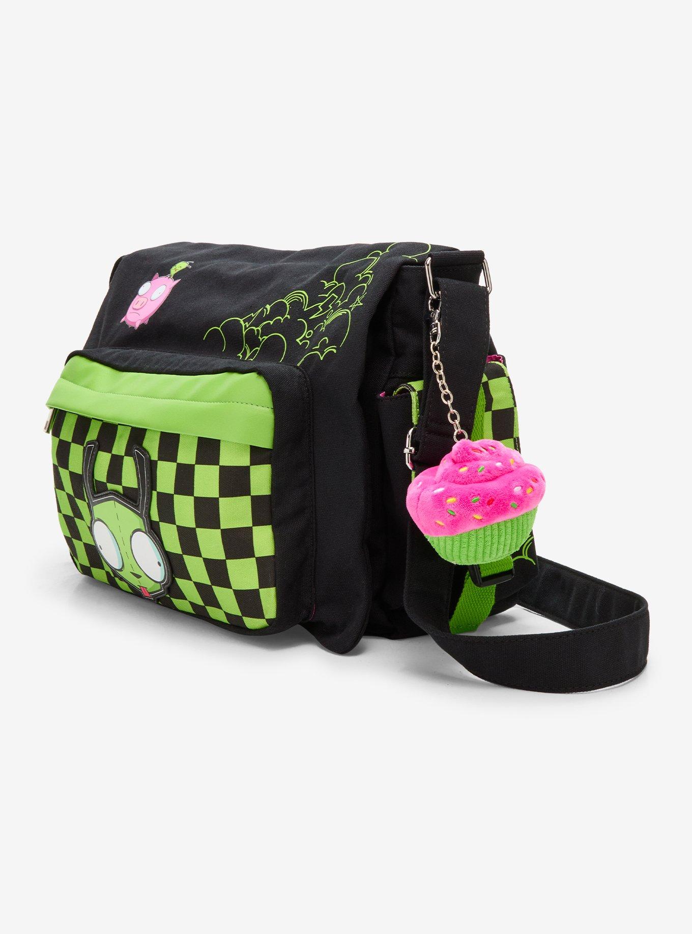 Invader Zim GIR Checkered Messenger Bag, , hi-res