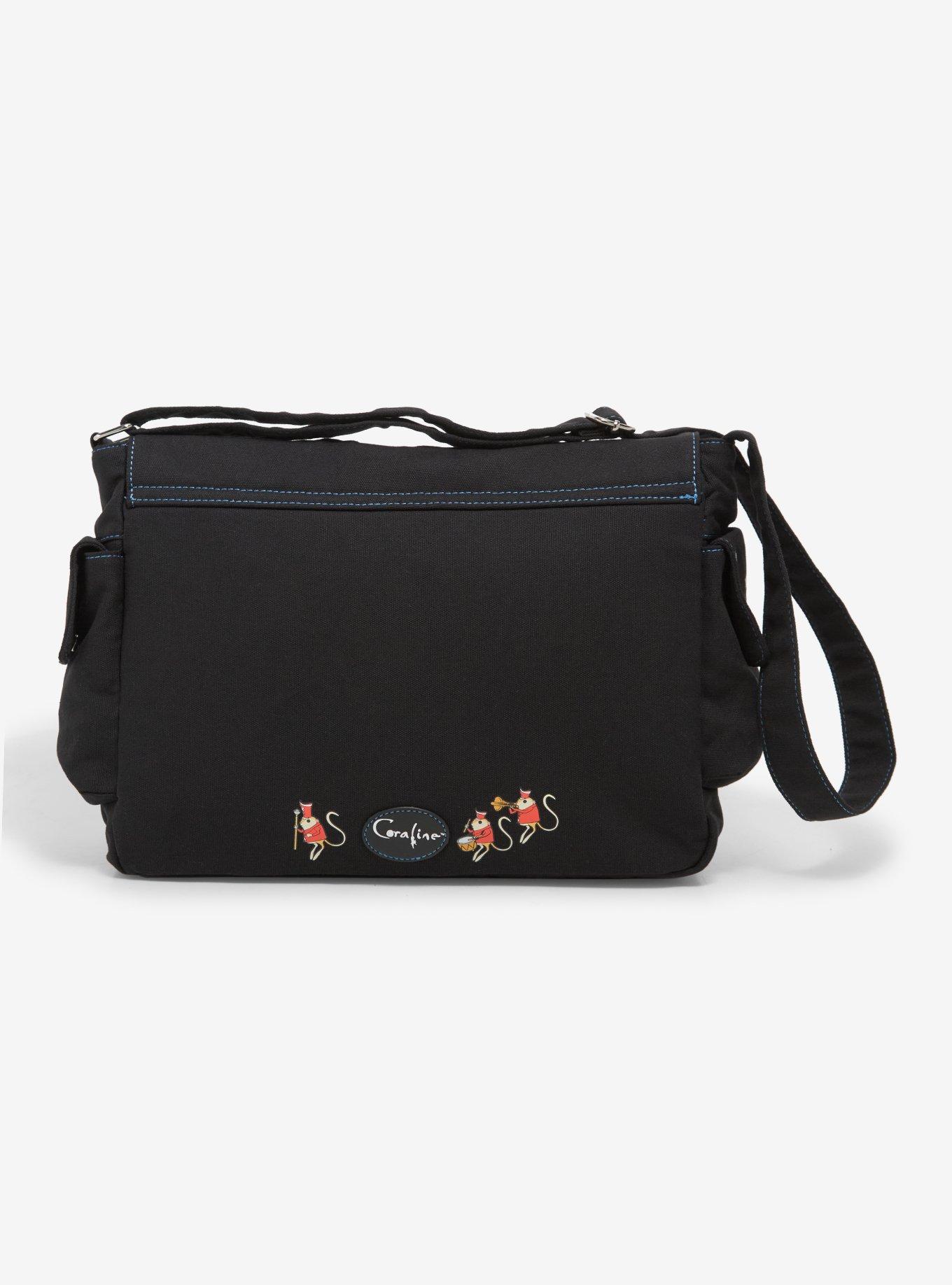 Coraline Icons Glow-In-The-Dark Messenger Bag, , alternate - view 4