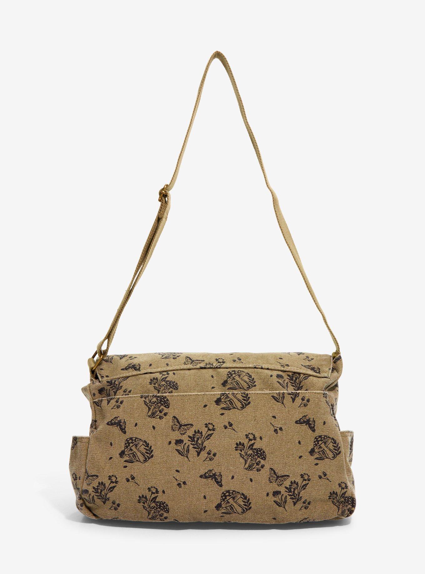 Grunge Butterfly Messenger Bag, , alternate