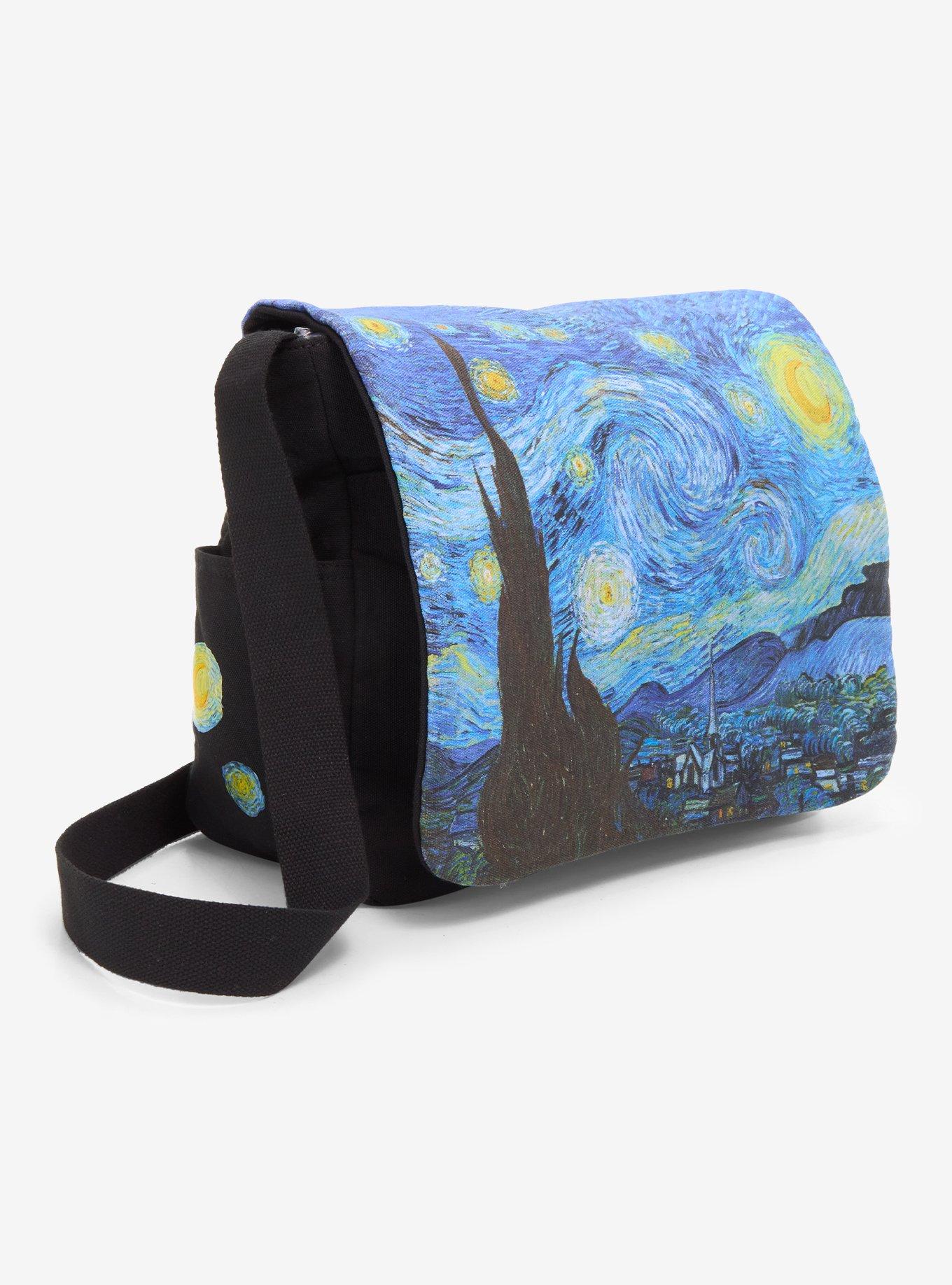 Starry Night By Vincent Van Gogh Messenger Bag, , hi-res