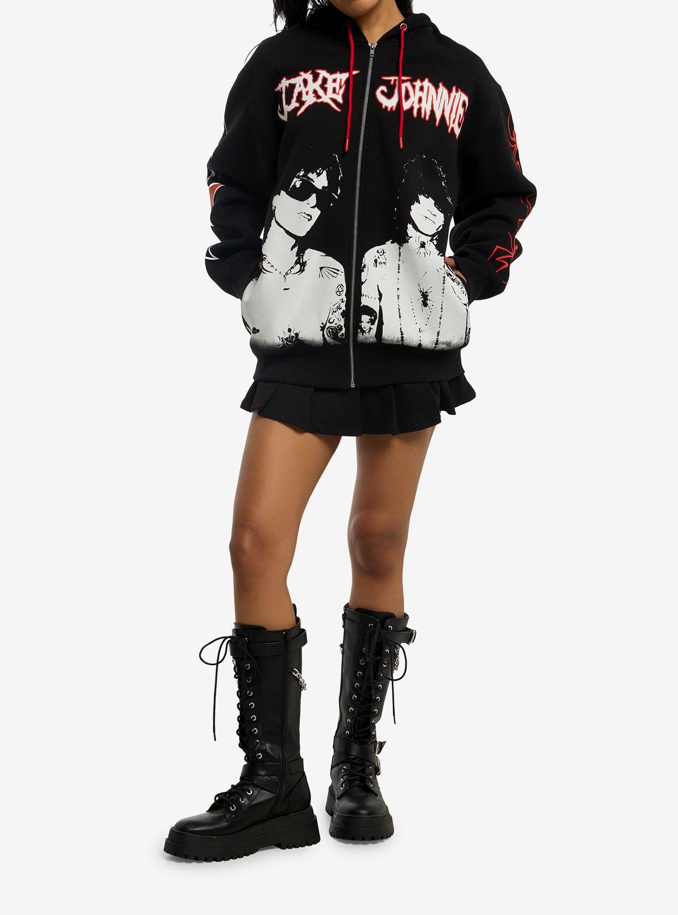 Jake & Johnnie Duo Icons Hoodie, RED, alternate
