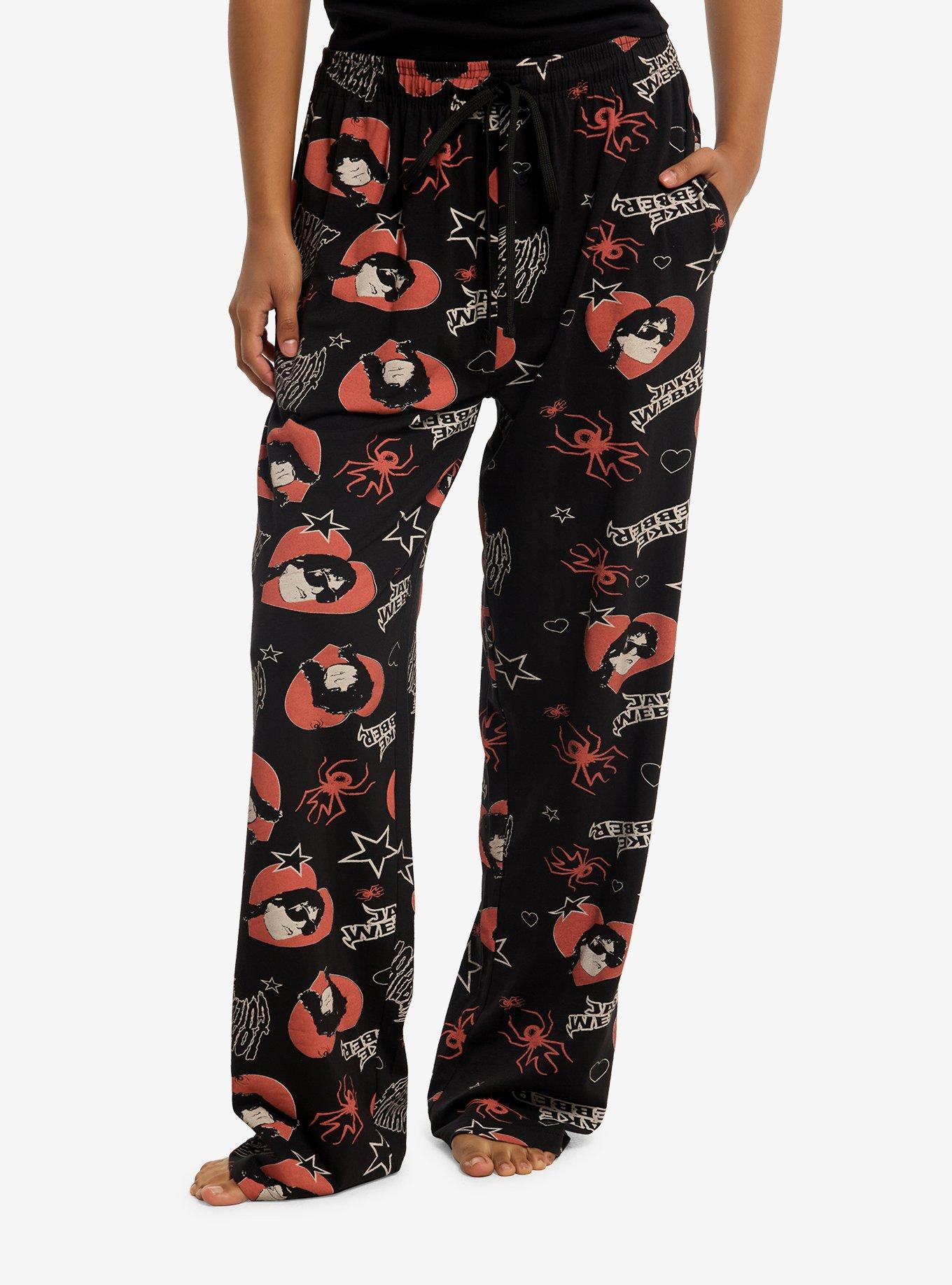 Jake & Johnnie Portrait Hearts Pajama Pants, RED, alternate