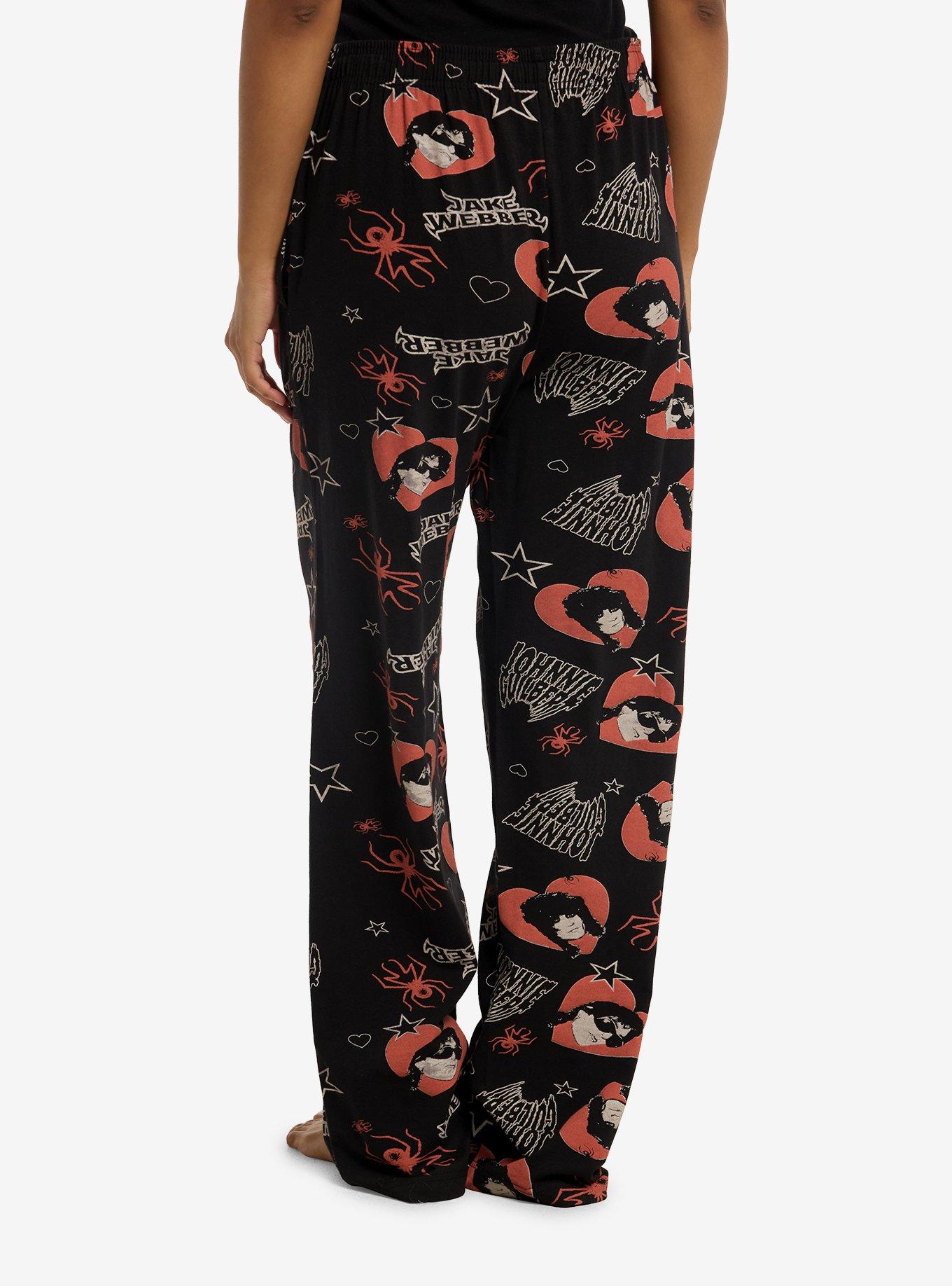 Jake & Johnnie Portrait Hearts Pajama Pants, RED, alternate