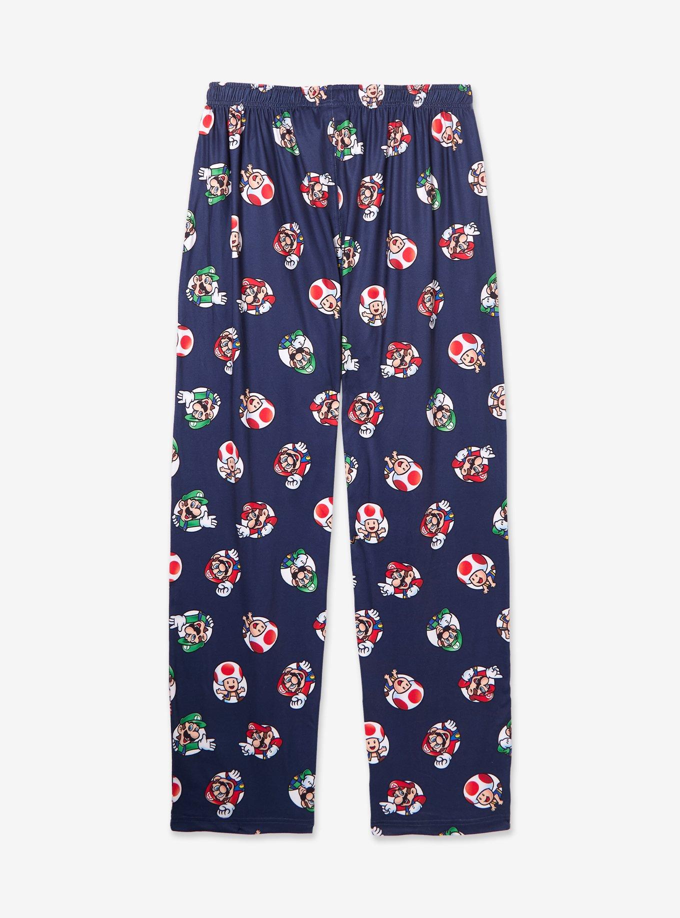 Nintendo Super Mario Bros. Characters Allover Print Sleep Pants - BoxLunch Exclusive, , hi-res