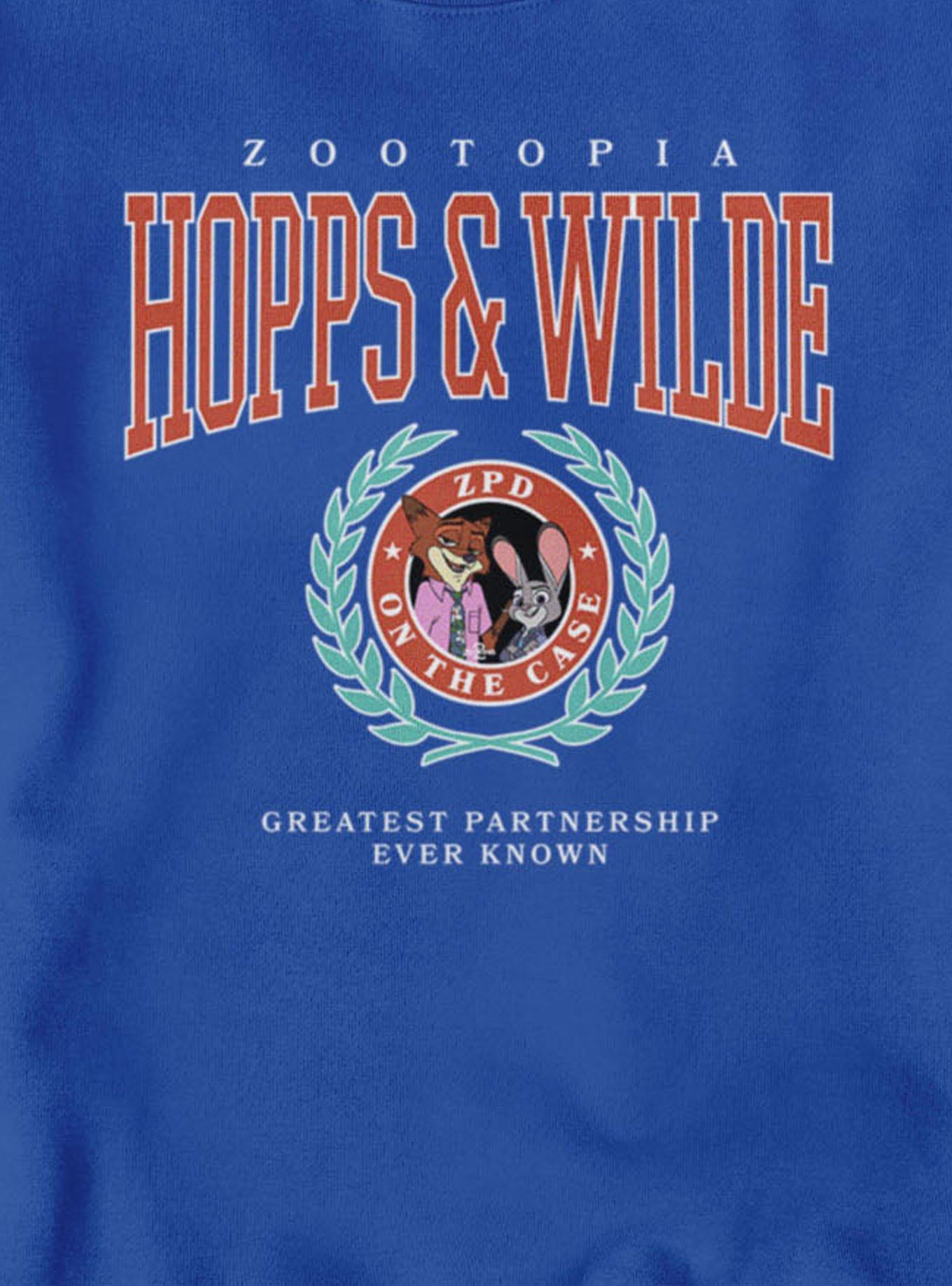 Disney Zootopia 2 Hopps Wilde Crest Sweatshirt Hot Topic Exclusive, , hi-res