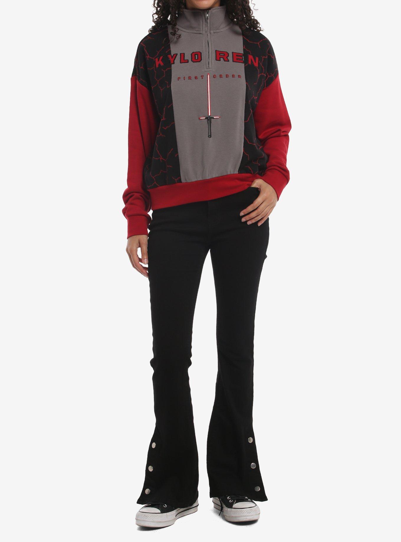 Her Universe Star Wars Kylo Ren Cropped Quarter Zip Crewneck Her Universe Exclusive, , hi-res
