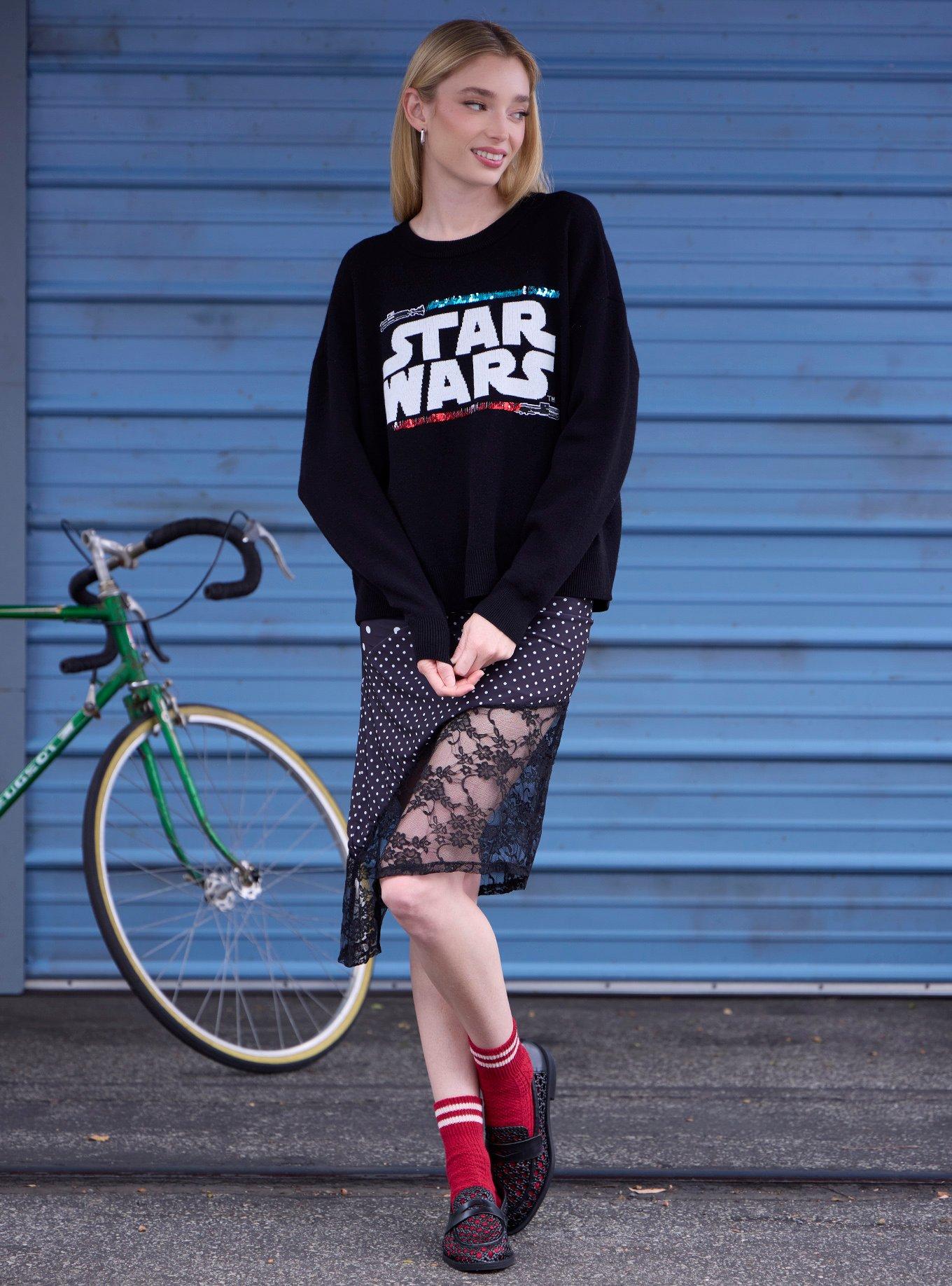 Her Universe Star Wars Sequin Flip Lightsabers Sweater Her Universe Exclusive, , hi-res