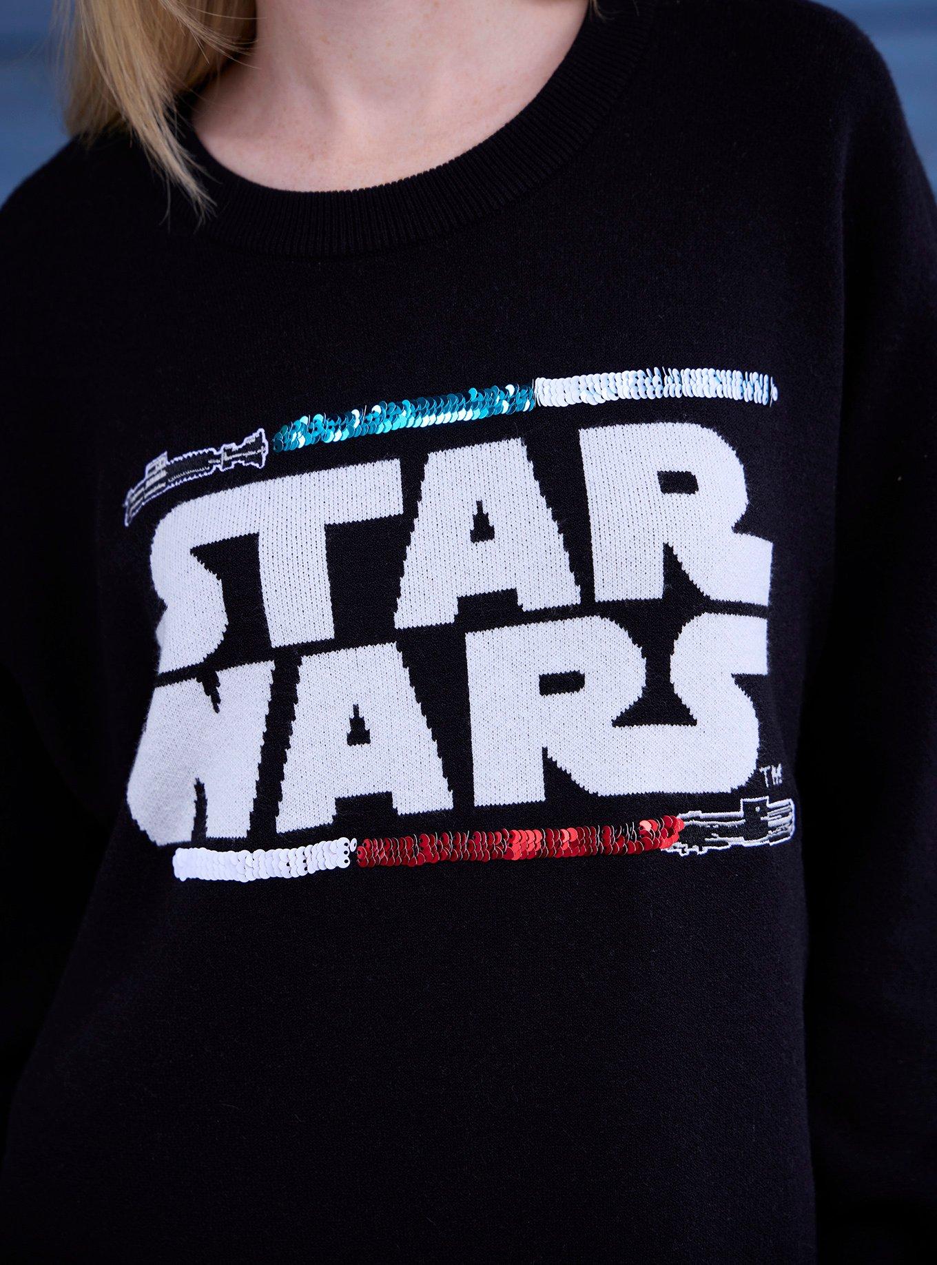 Her Universe Star Wars Sequin Flip Lightsabers Sweater Her Universe Exclusive, MULTI, alternate - view 4