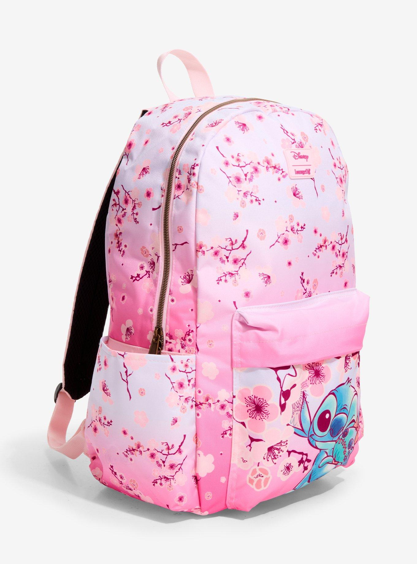 Loungefly Disney Stitch & Scrump Cherry Blossom Backpack, , hi-res