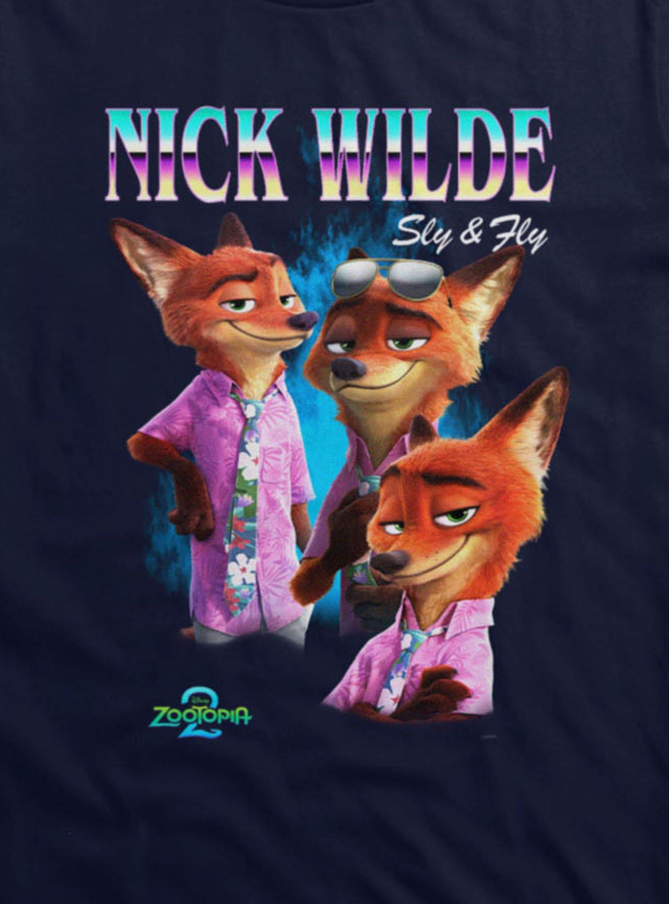 Disney Zootopia 2 Nick Wilde Collage T-Shirt Hot Topic Exclusive, , hi-res