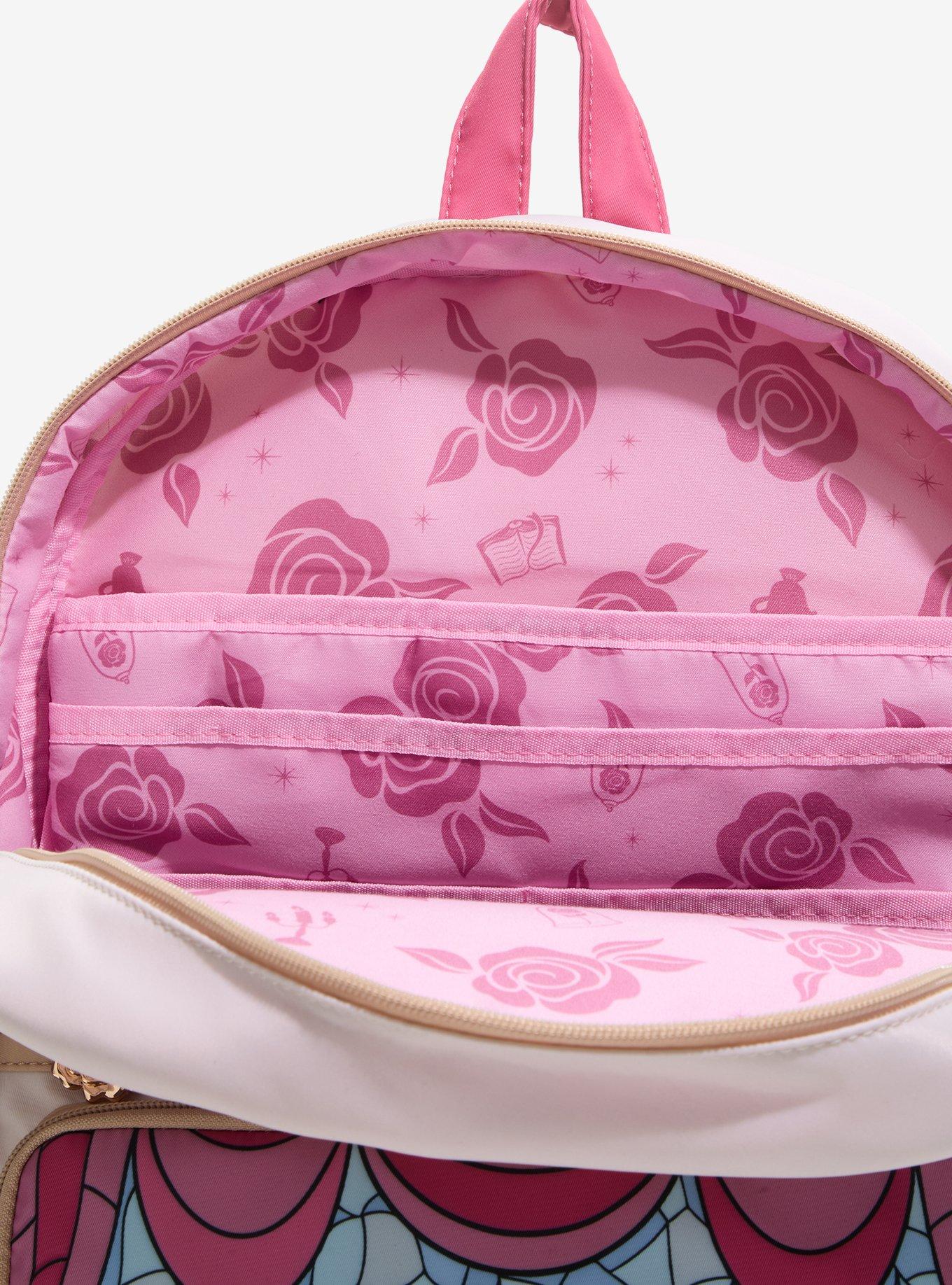 Disney Beauty and The Beast Stained Glass Portraits Backpack with Rose Coin Purse - BoxLunch Exclusive, , alternate - view 4