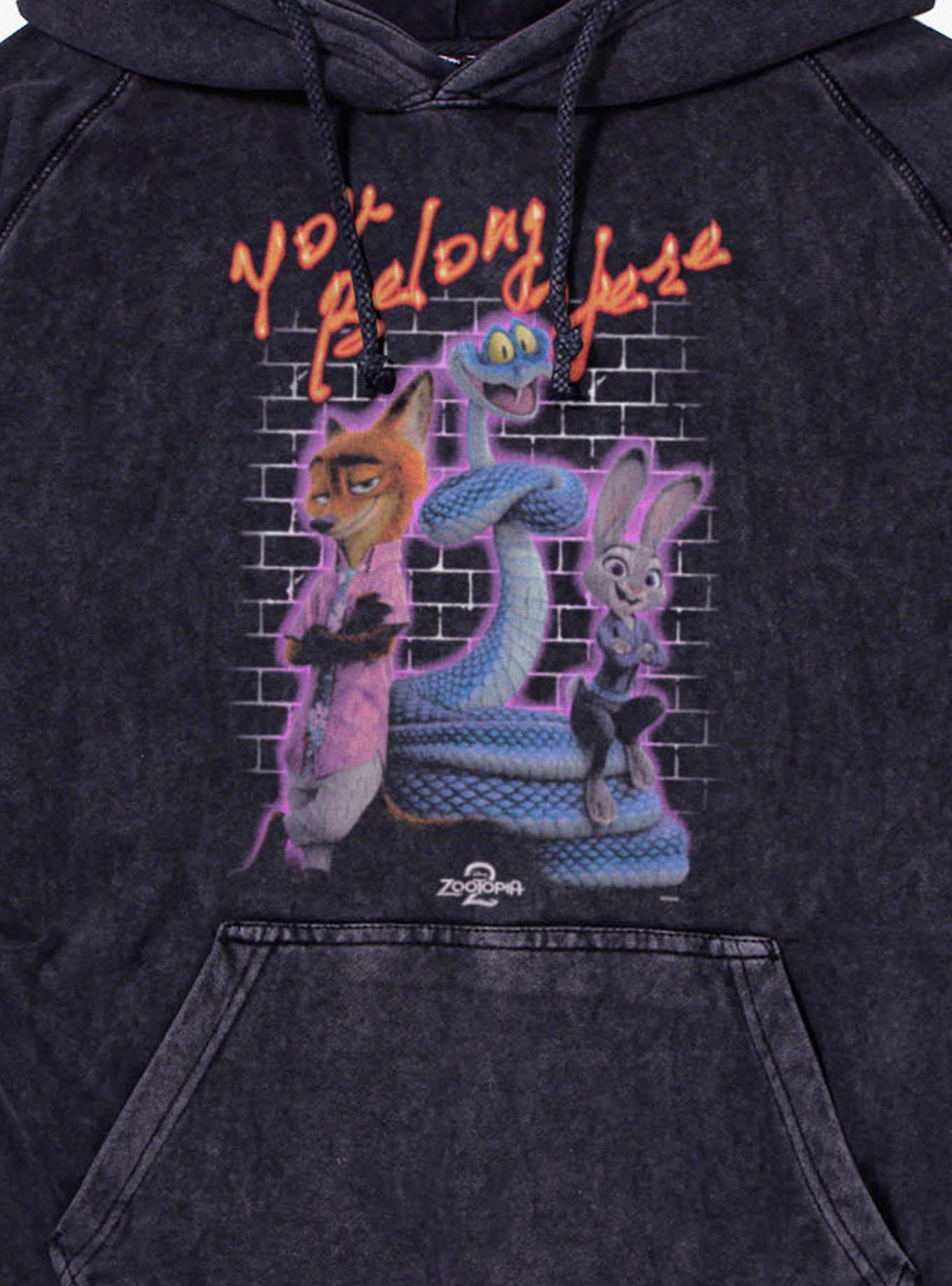 Disney Zootopia 2 You Belong Here Mineral Wash Hoodie, , hi-res
