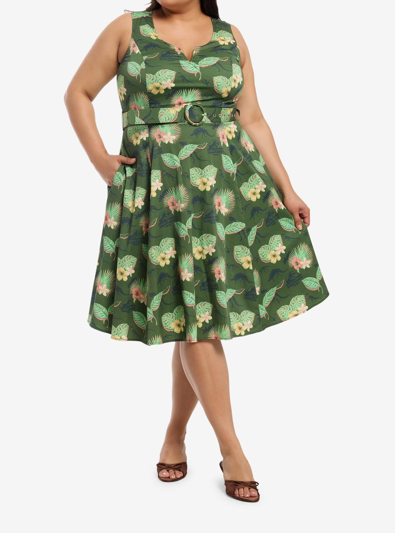 Her Universe Jurassic World Tiki Retro Dress Plus Size Her Universe Exclusive, , hi-res
