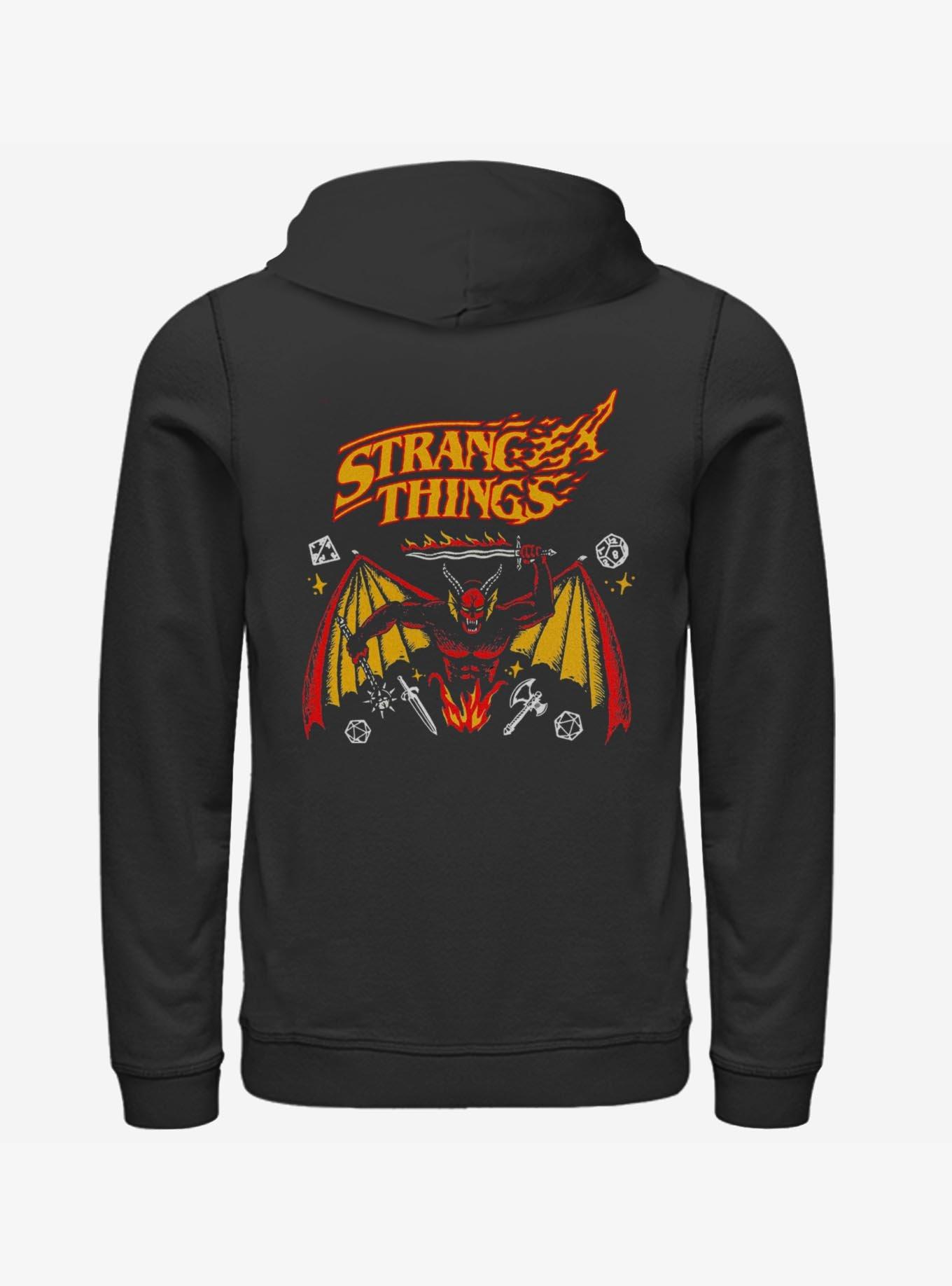 Stranger Things Flame Logo Hellfire Club Demon Hoodie, , hi-res