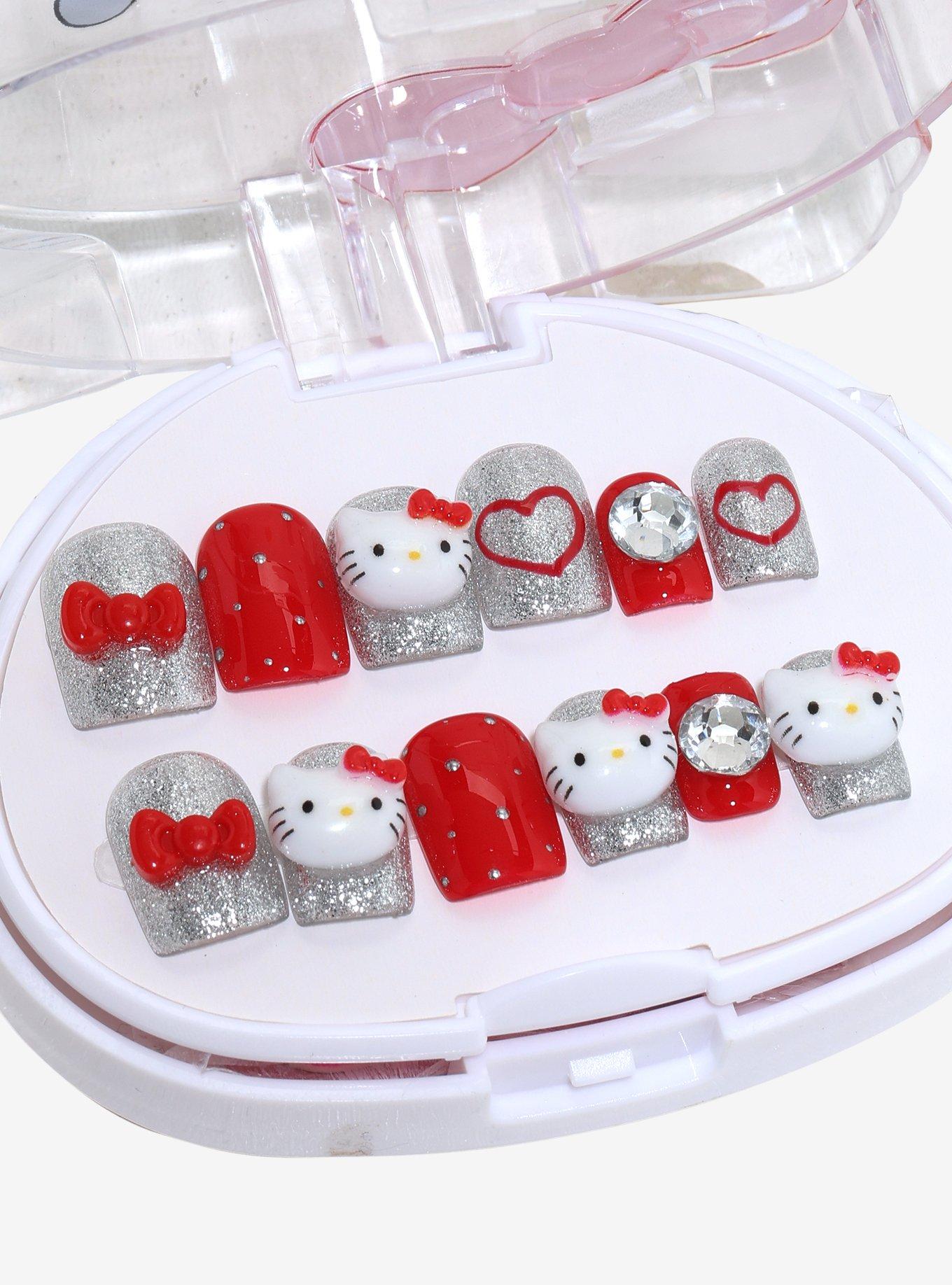 3H Nails Hello Kitty Bows Press-On Nail Set, , hi-res