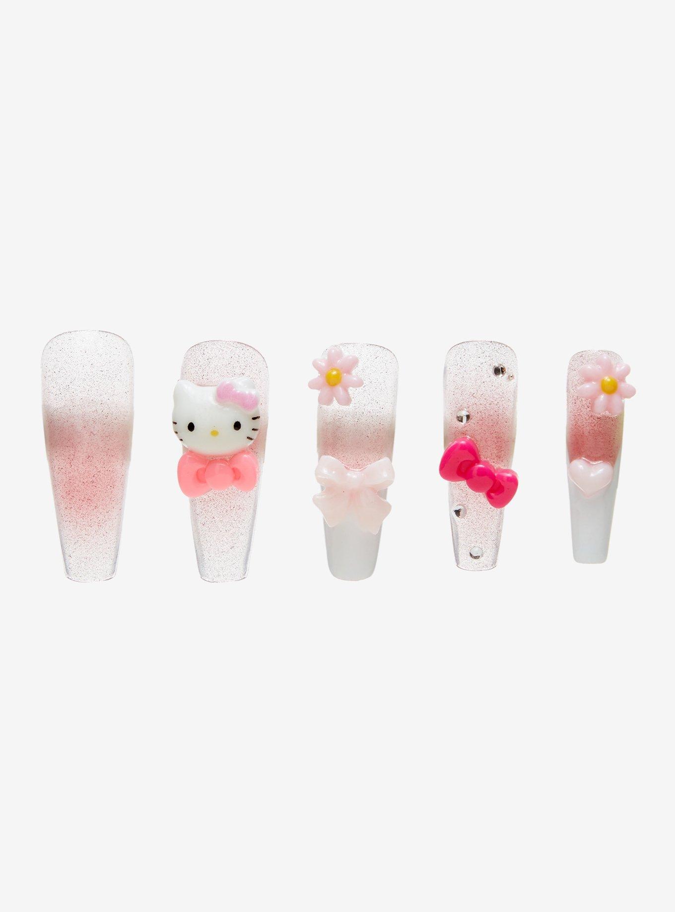 3H Nails Hello Kitty Flower Bow Press-On Nail Set, , alternate