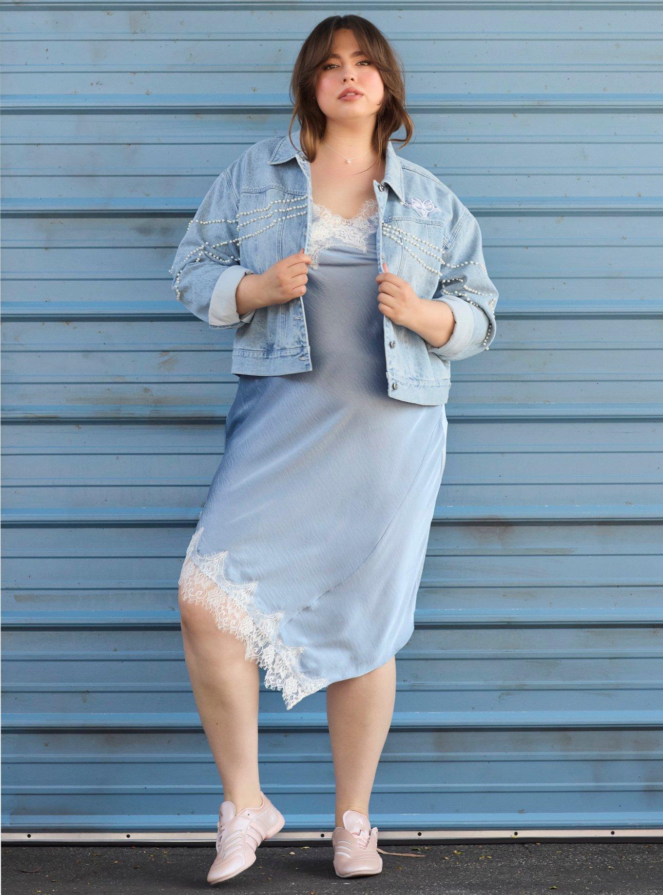 Her Universe Star Wars Padm&eacute; Pearl Plus Size Cropped Denim Jacket Her Universe Exclusive, , hi-res