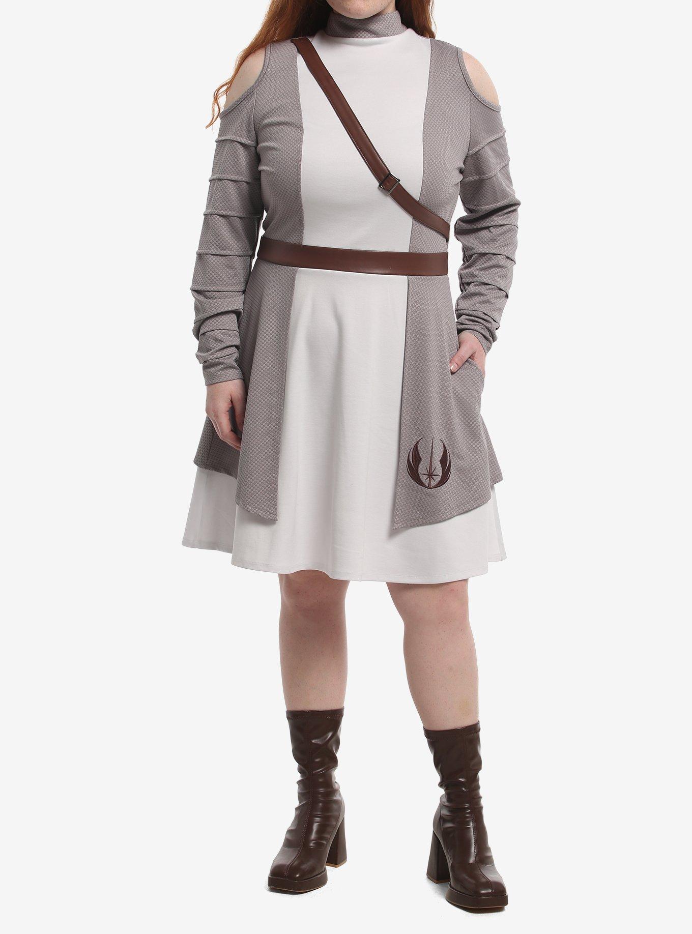 Her Universe Star Wars Rey Plus Size Long Sleeve Dress Her Universe Exclusive, , hi-res
