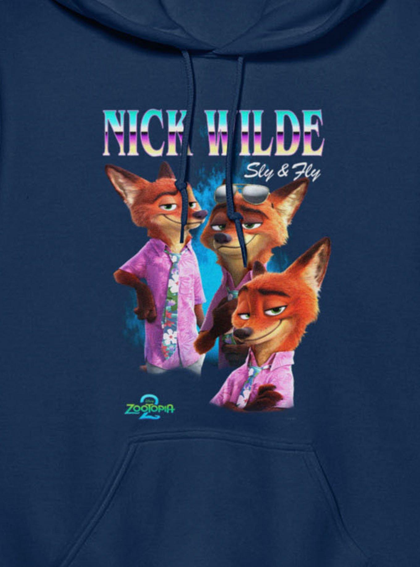Disney Zootopia 2 Nick Wilde Collage Hoodie Hot Topic Exclusive, , hi-res