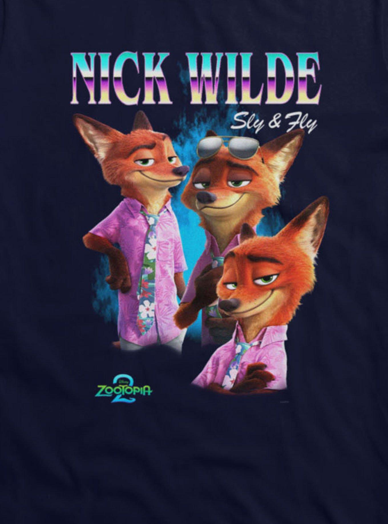 Disney Zootopia 2 Nick Wilde Collage Girls T-Shirt Hot Topic Exclusive, , hi-res