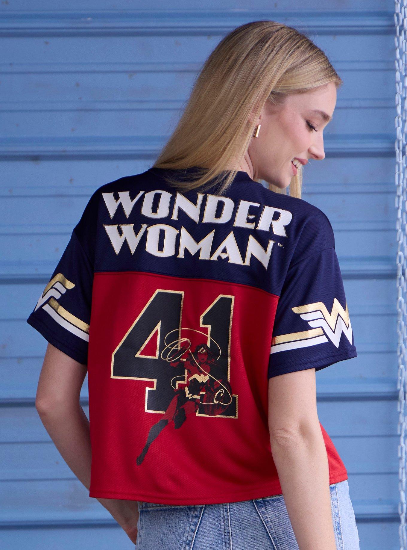 Her Universe DC Comics Wonder Woman Cropped Football Jersey Her Universe Exclusive, , hi-res