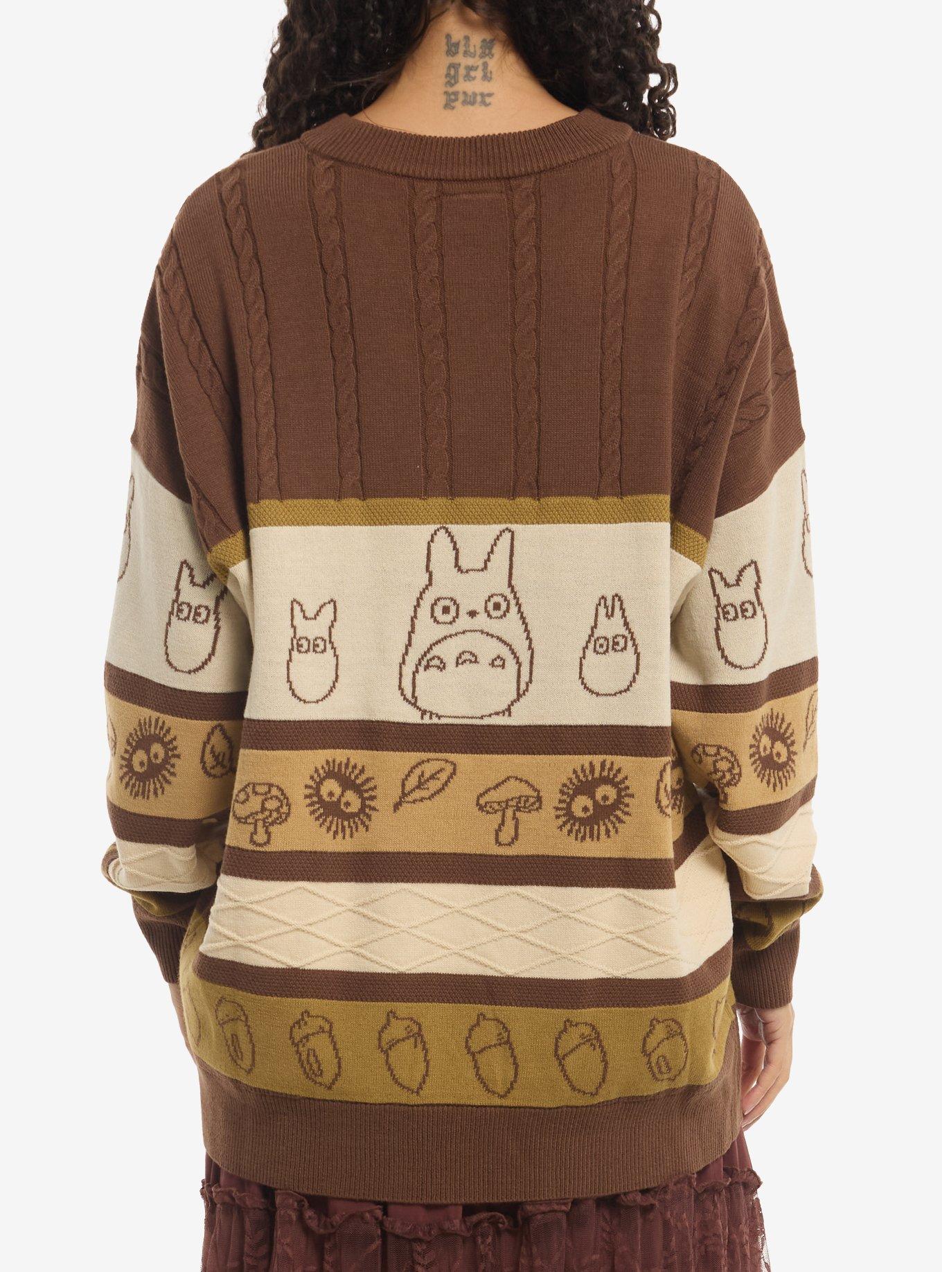 Her Universe Studio Ghibli&reg; My Neighbor Totoro Stripe Knit Girls Sweater, BEIGE, alternate - view 3