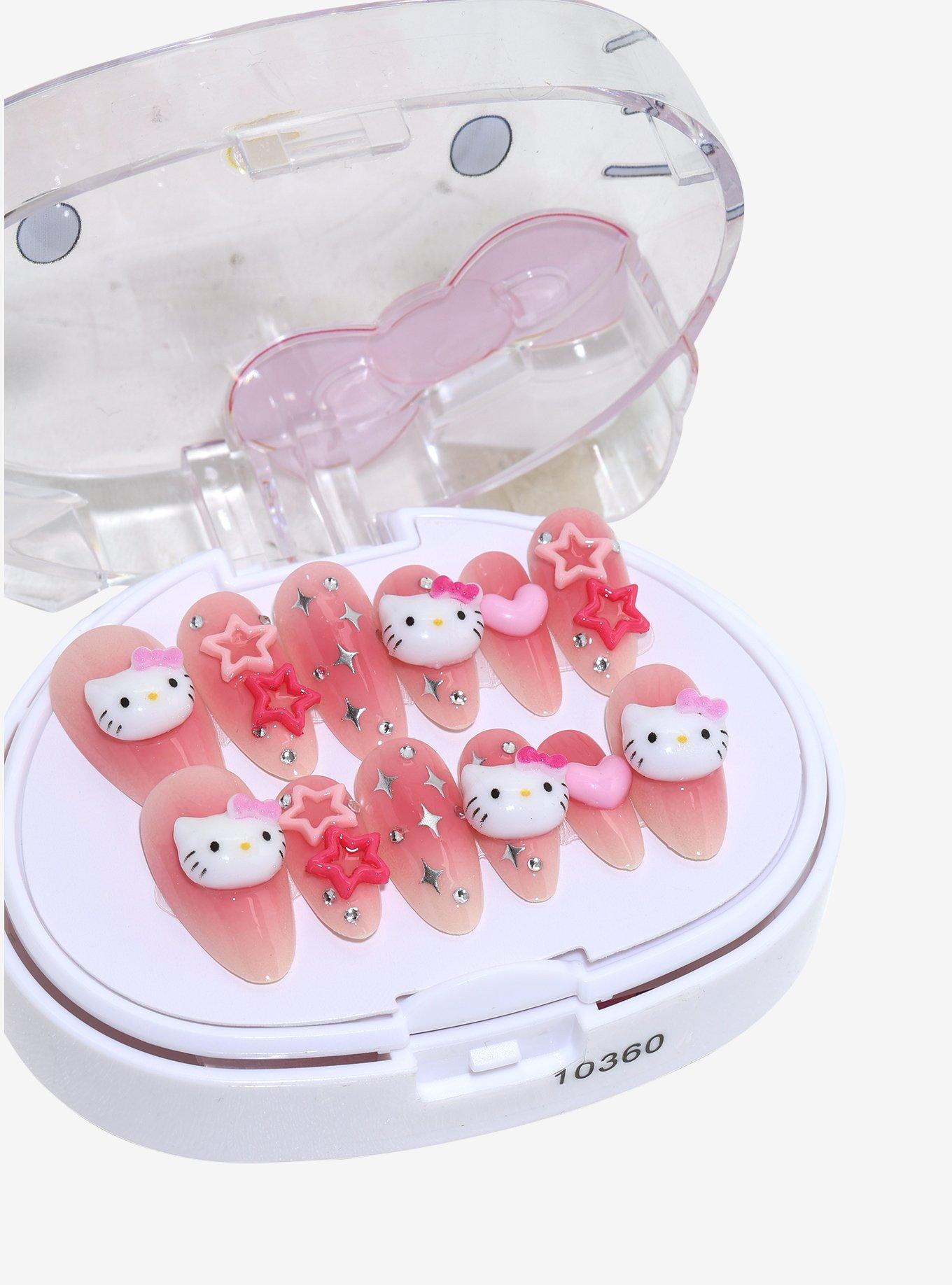 3H Nails Hello Kitty Pink Star Press-On Nail Set, , hi-res