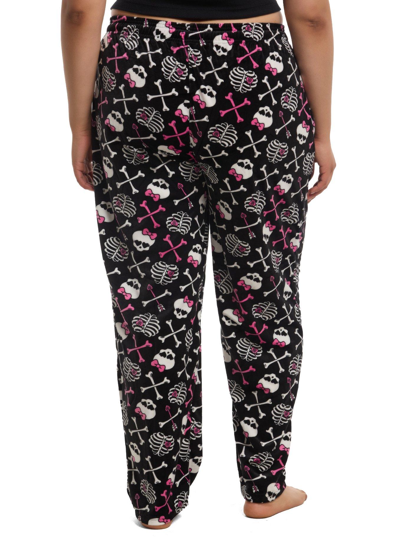 Monster High Bones Fuzzy Pajama Pants Plus Size, , hi-res