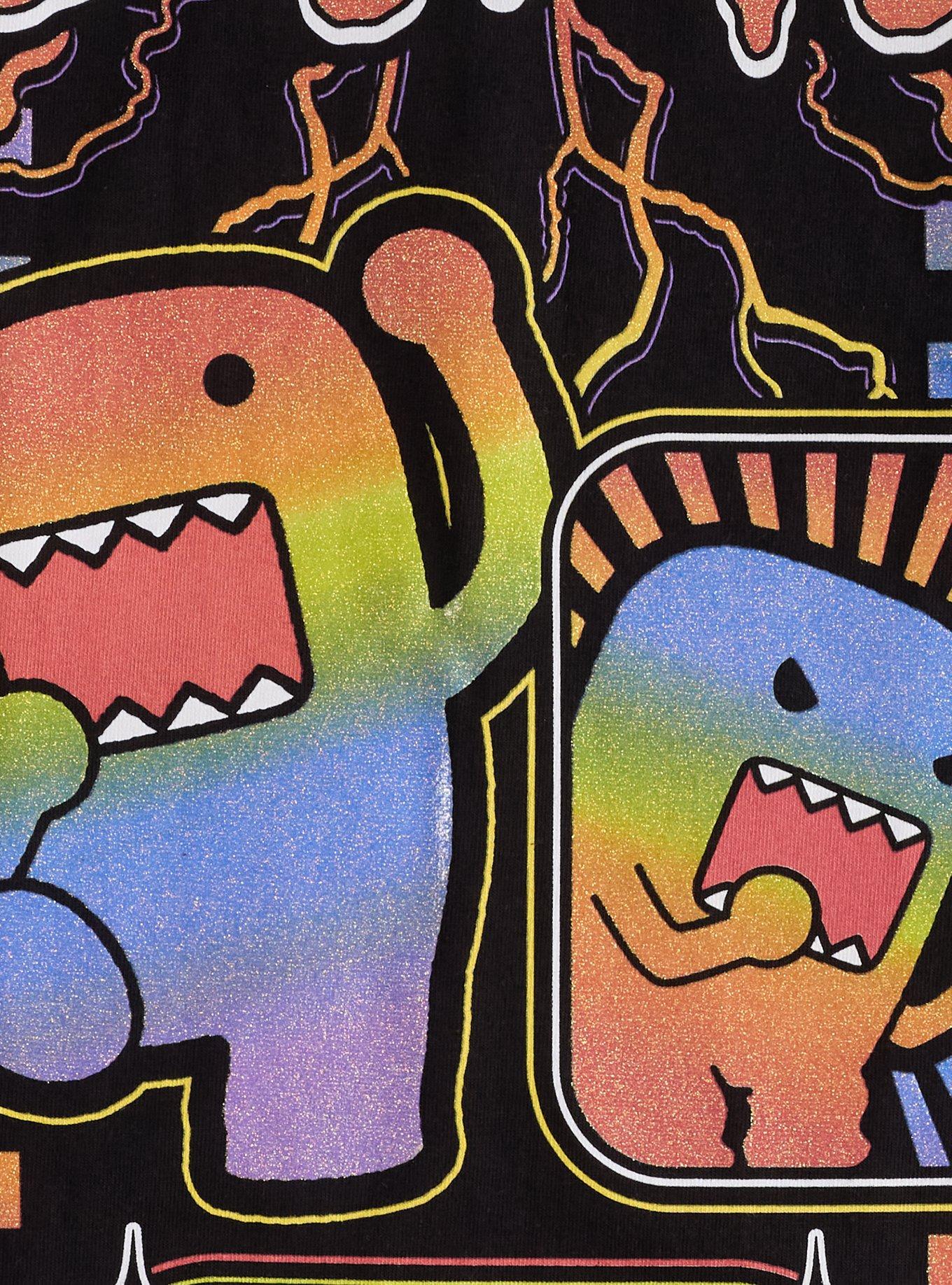 Domo Rainbow Glitter Portraits T-Shirt, , hi-res