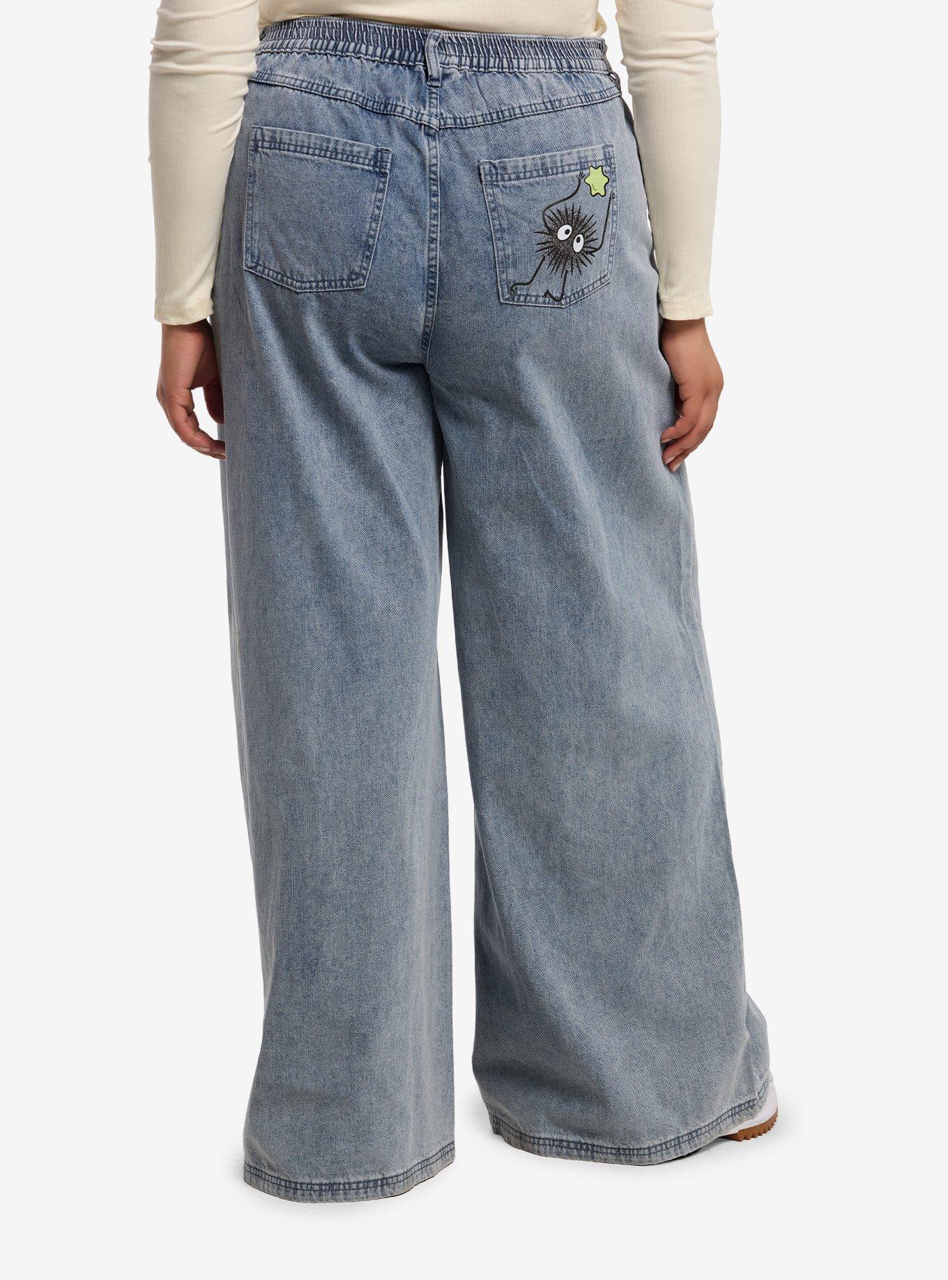 Studio Ghibli&reg; Spirited Away Soot Sprite Wide Leg Jeans Plus Size, , hi-res