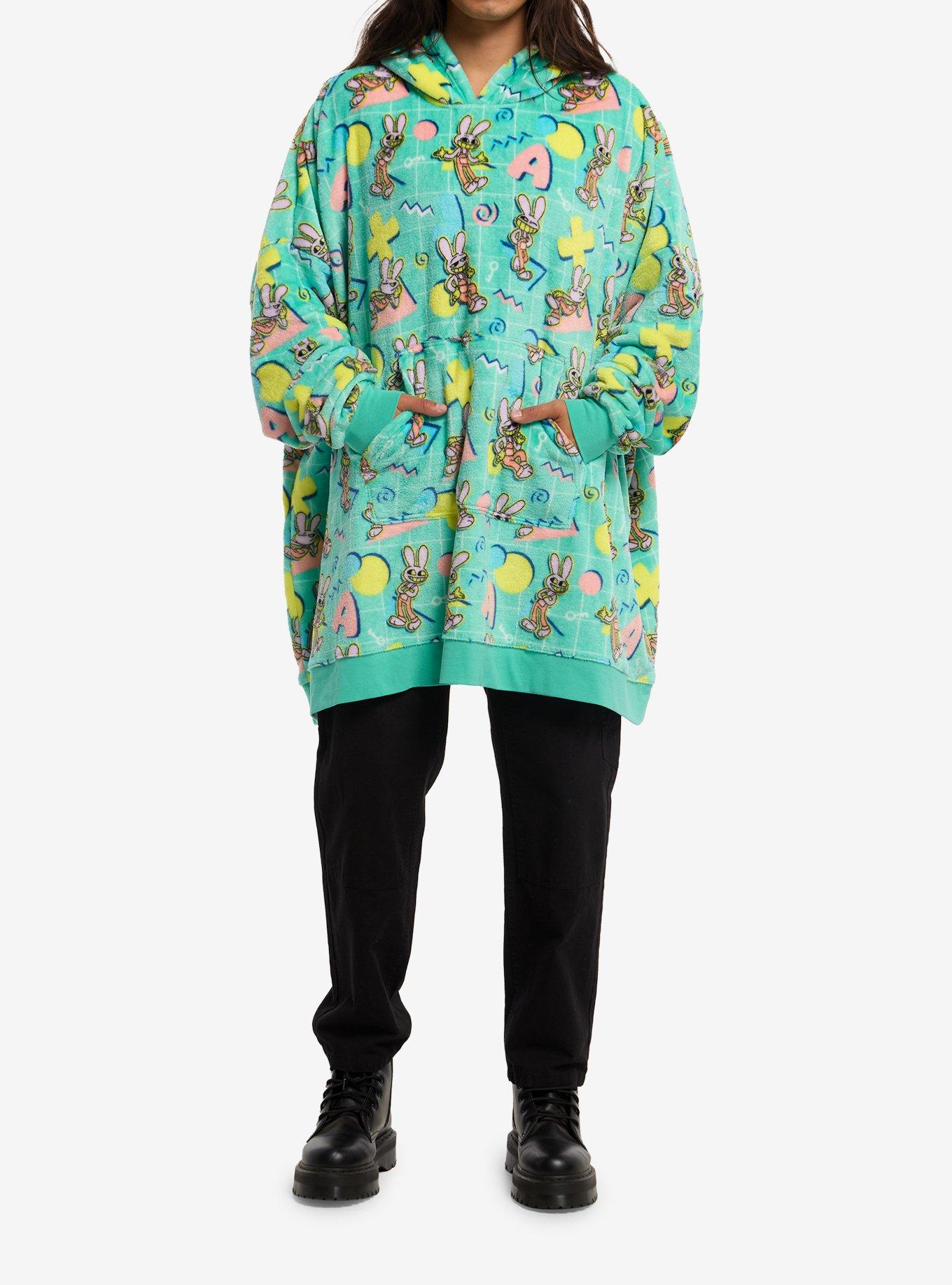 The Amazing Digital Circus Jax Fuzzy Oversized Hoodie, , hi-res