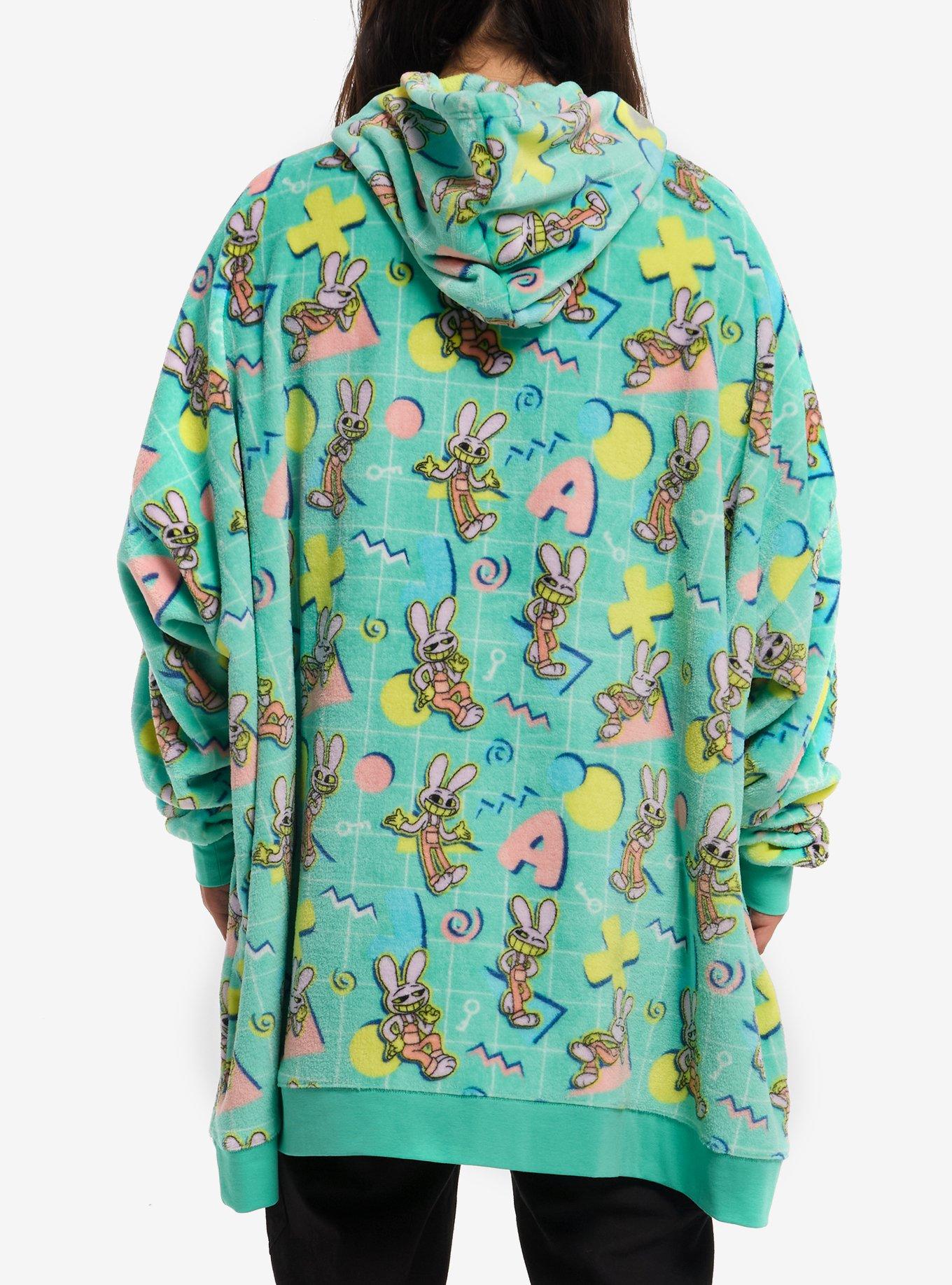 The Amazing Digital Circus Jax Fuzzy Oversized Hoodie, , alternate