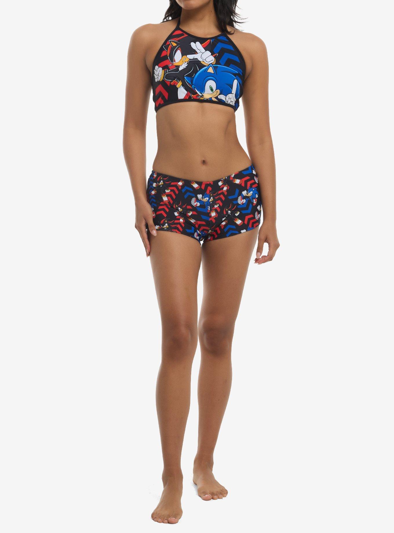 Sonic The Hedgehog Duo Halter Swim Top, , hi-res