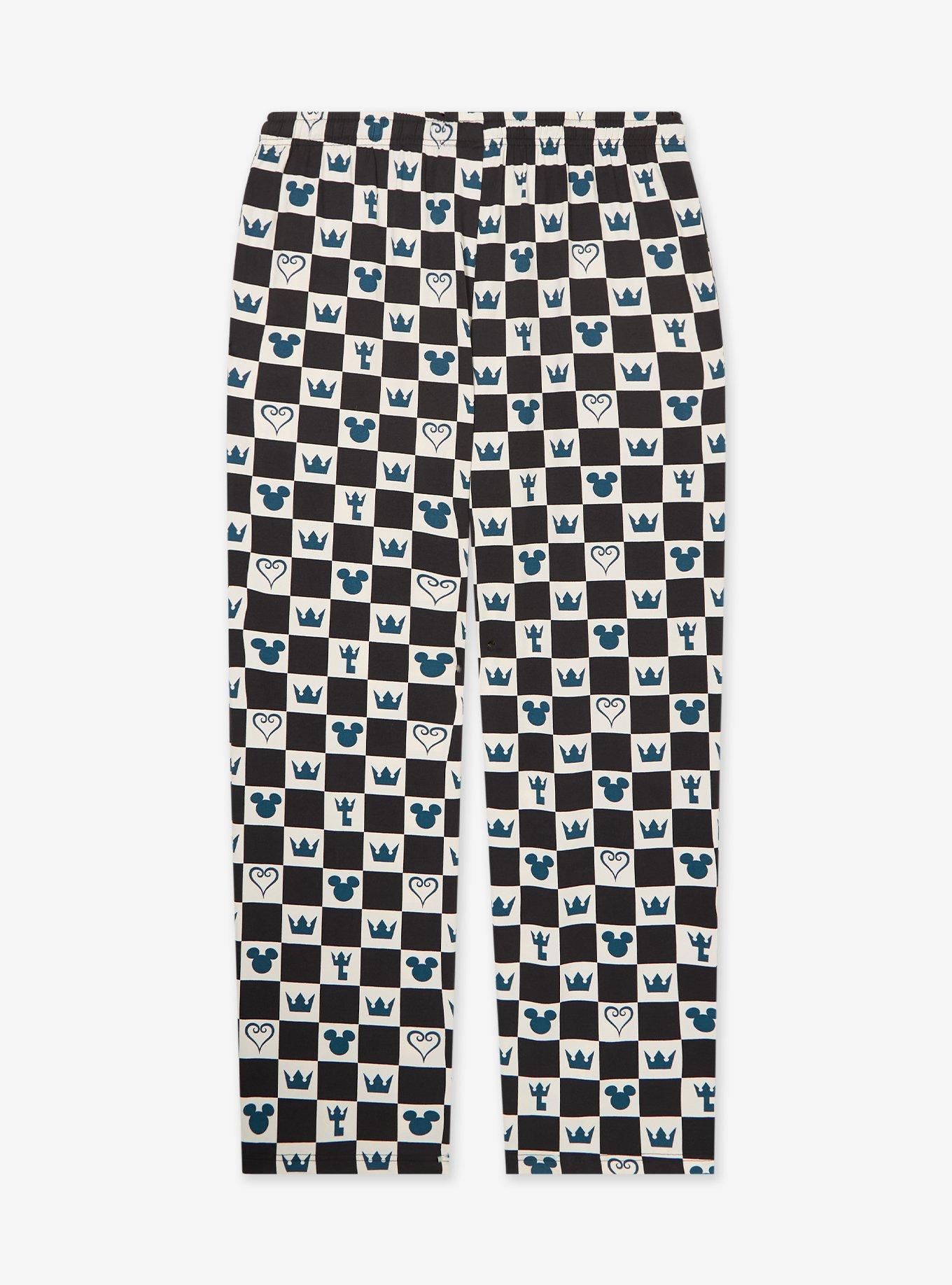 Disney Kingdom Hearts Checkered Icons Sleep Pants - BoxLunch Exclusive, , hi-res