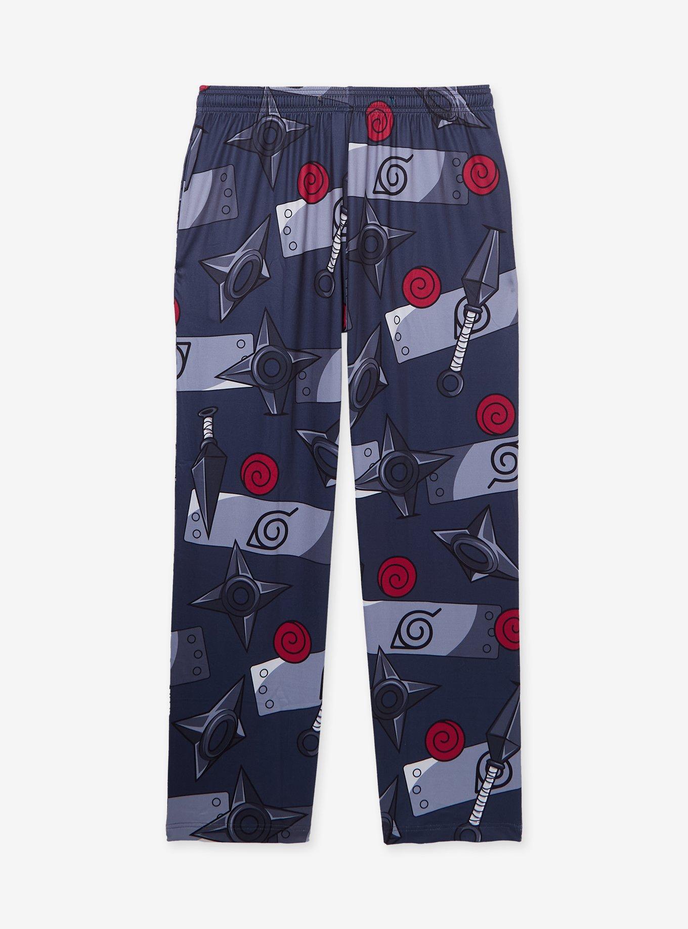 Naruto Shippuden Kakashi Hatake Icons Allover Print Sleep Pants - BoxLunch Exclusive, , hi-res