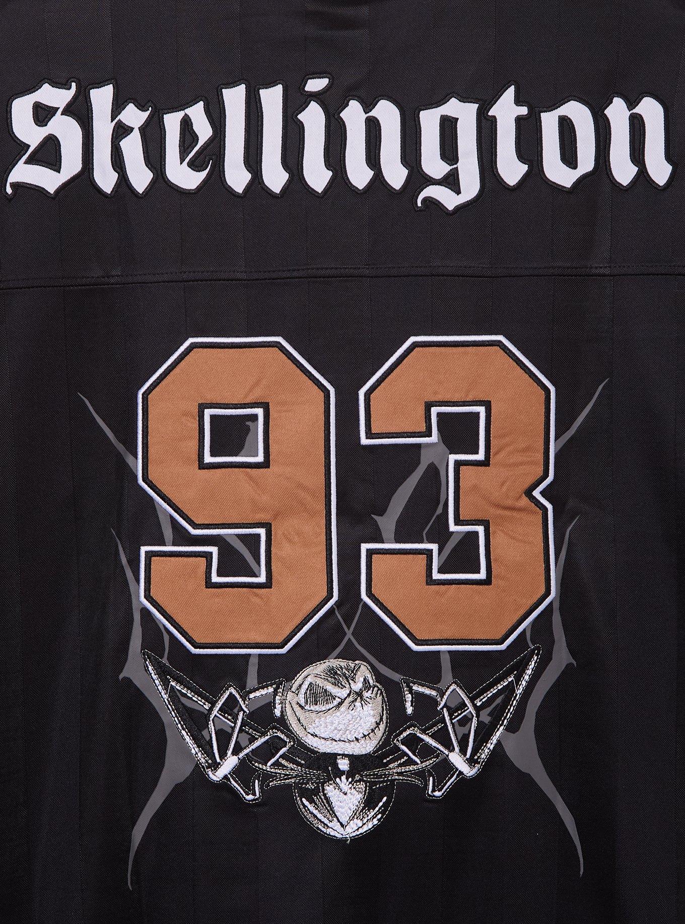 Disney The Nightmare Before Christmas Jack Skellington Halloween Town Football Jersey &mdash; BoxLunch Exclusive, BLACK, alternate - view 4