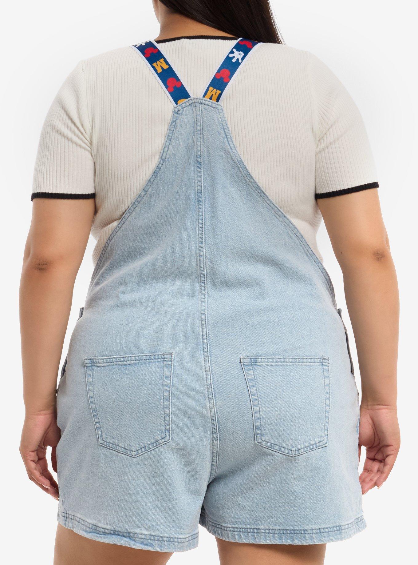 Disney Mickey Mouse Pluto Denim Shortalls Plus Size, MULTI, alternate - view 3