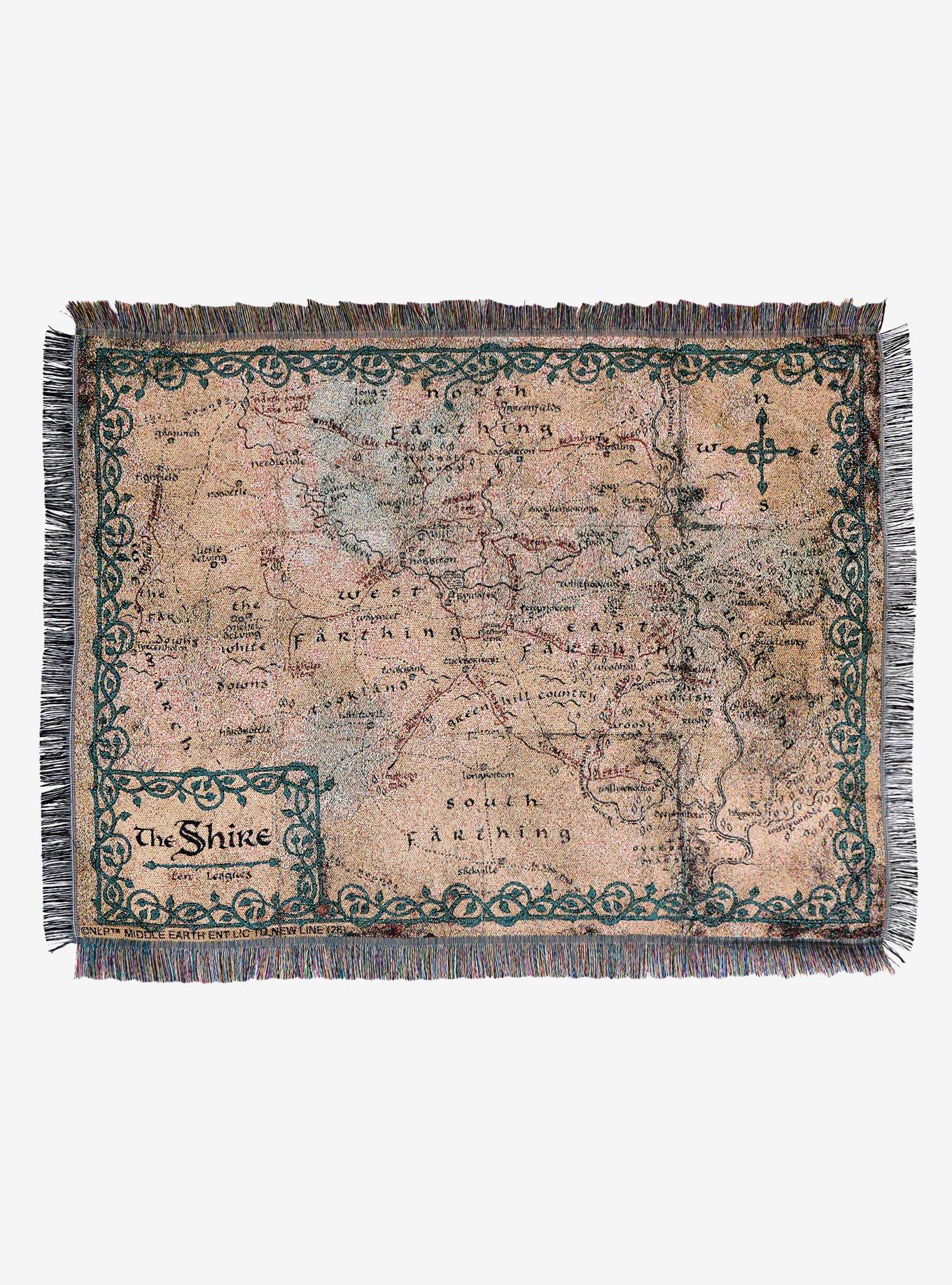 The Lord of the Rings The Shire Map Tapestry Throw - BoxLunch Exclusive
