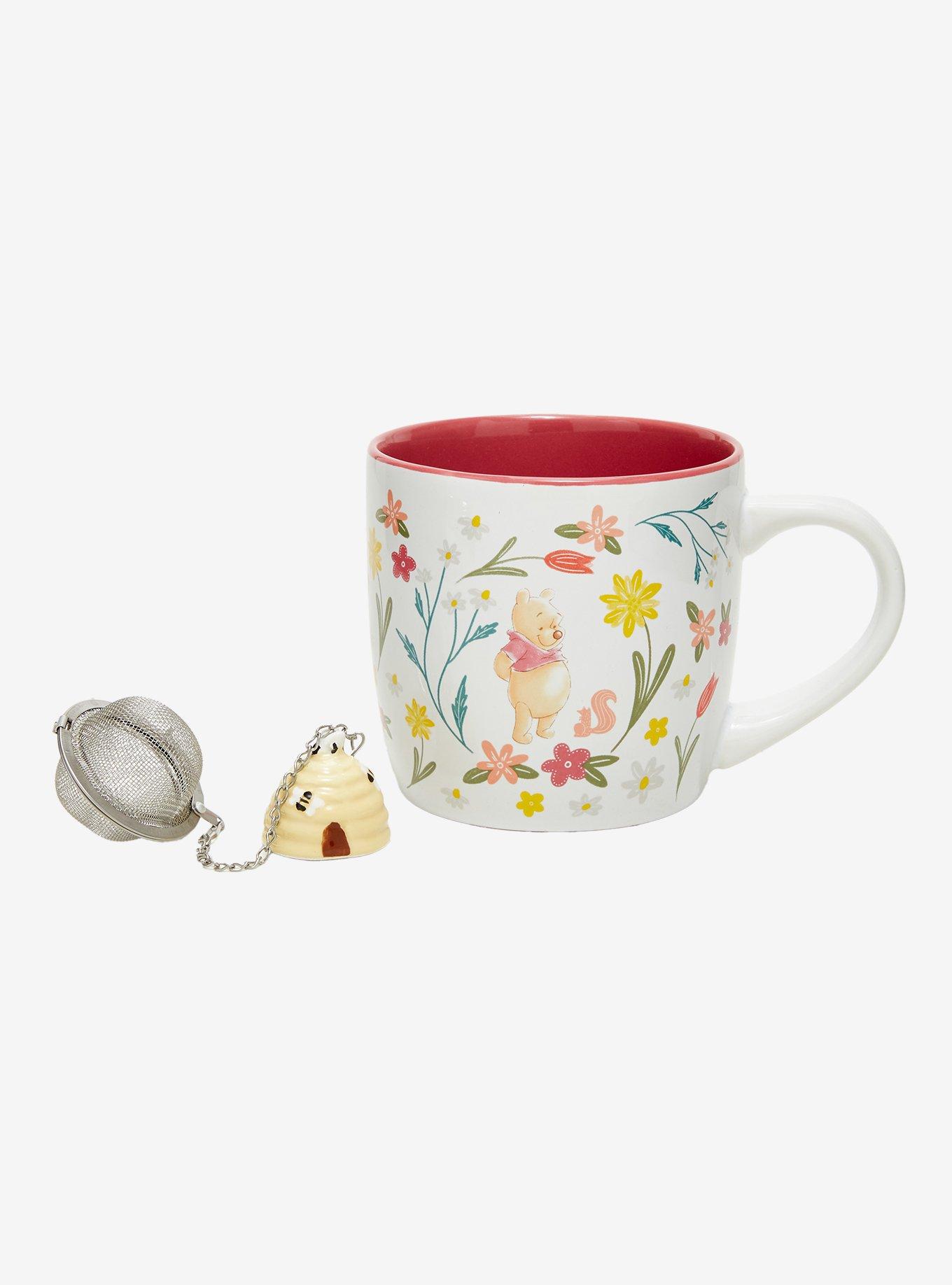 Disney Winnie the Pooh Floral Mug & Tea Infuser Set, , hi-res